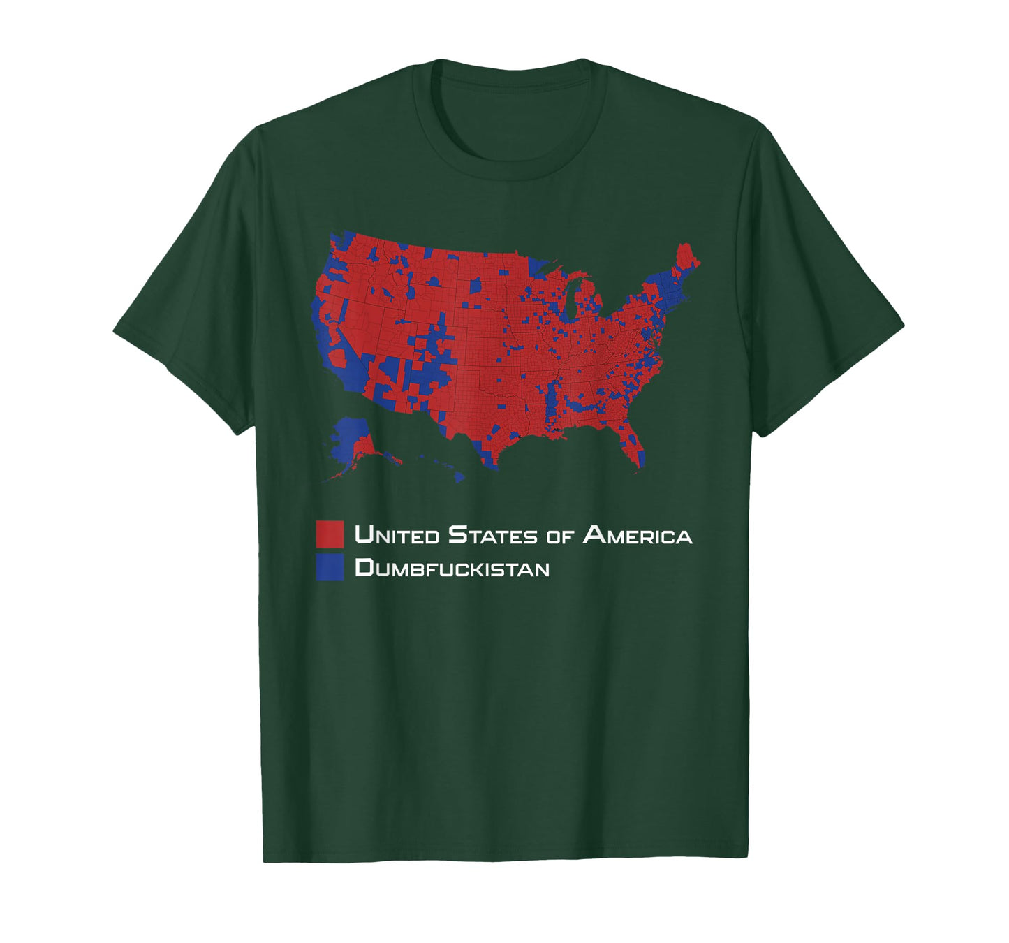 Election Map 2024 United States of America Dumbfuckistan T-Shirt