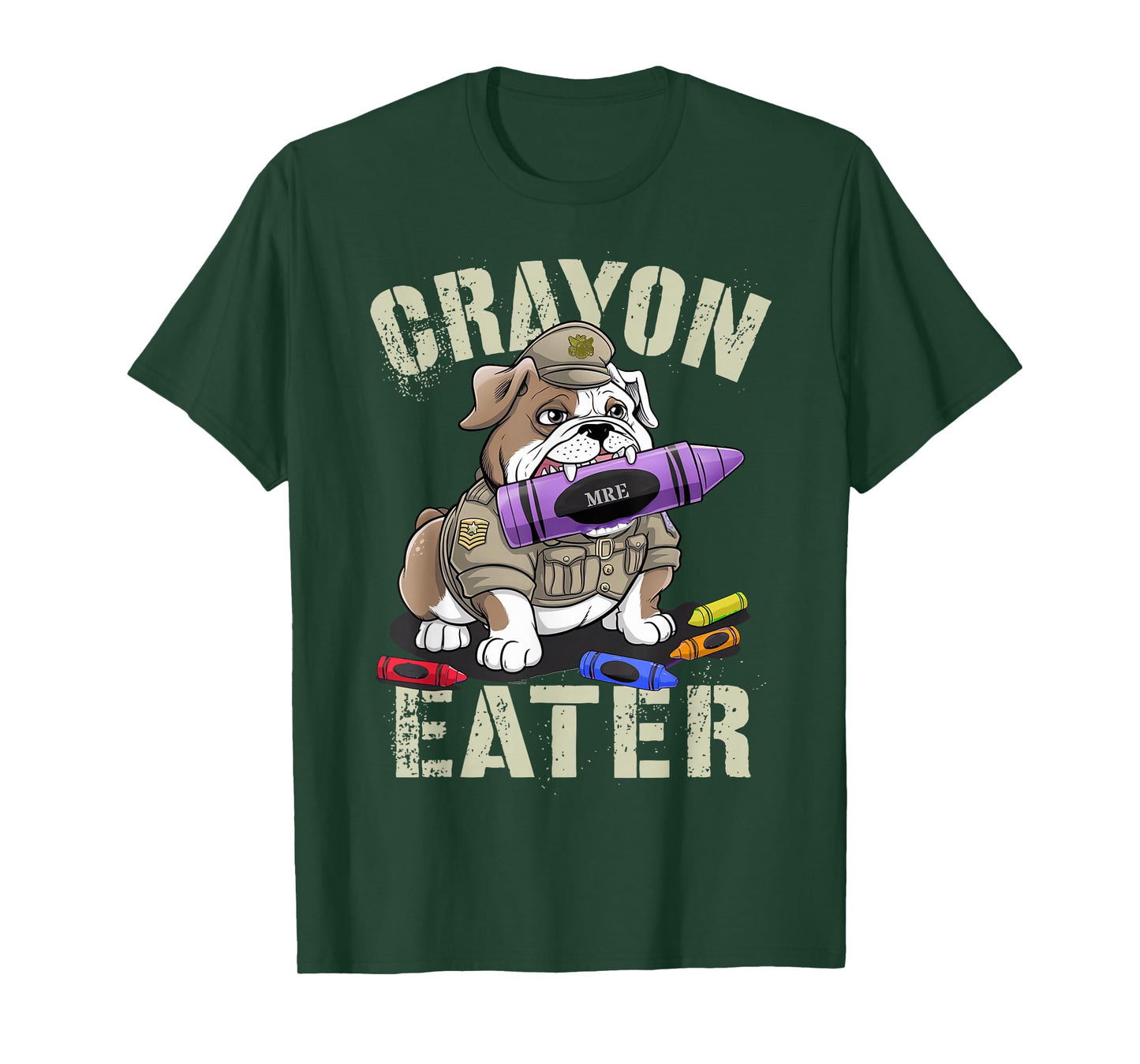 Sarcastic Crayon Eater Grunt Family Military Soldier Meme T-Shirt
