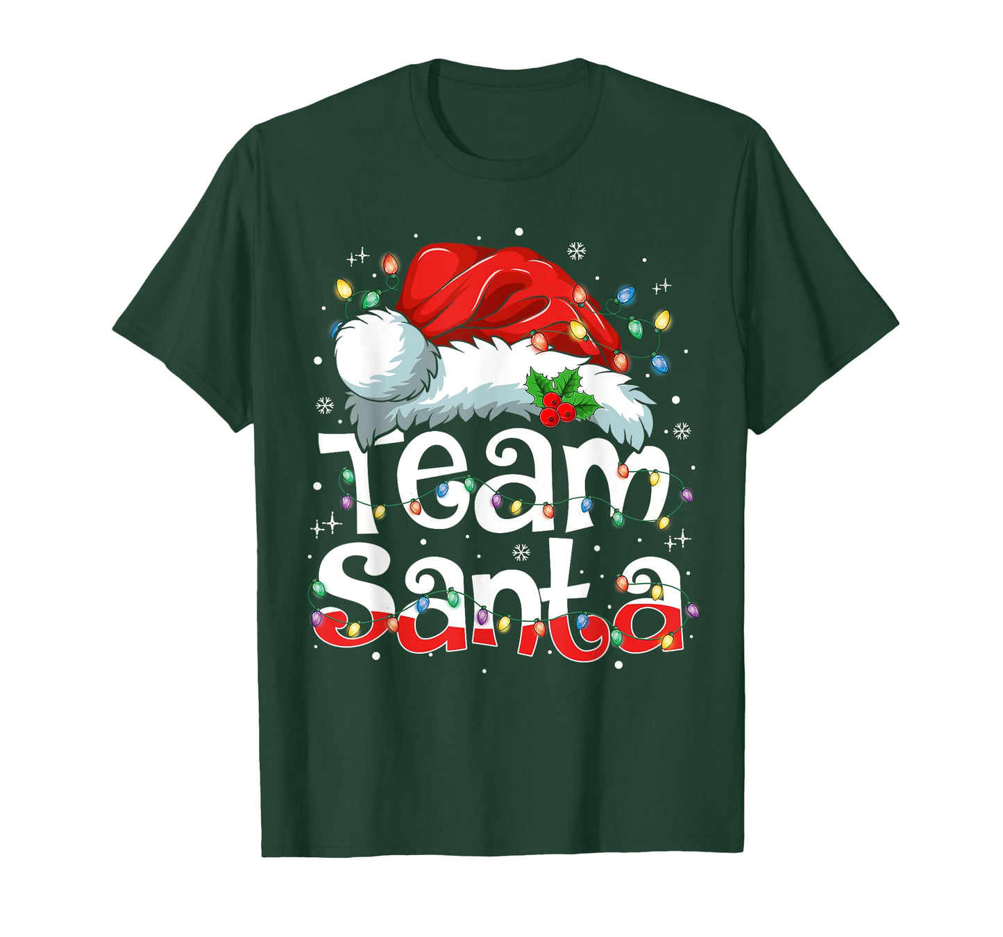 Team Santa Claus Christmas Family Matching Pajama Funny Xmas T-Shirt