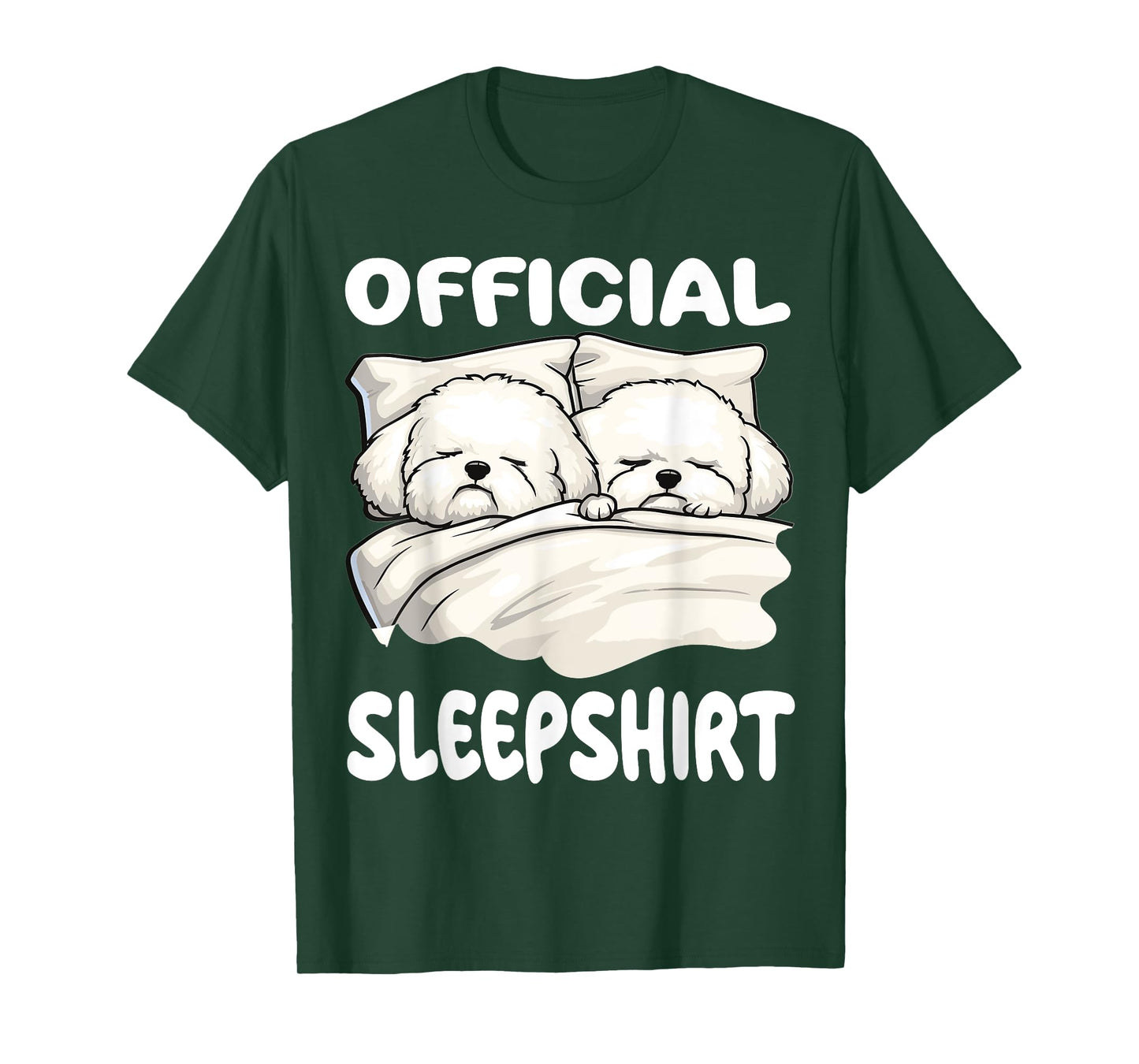 Bichon Frise Dog Official Sleepshirt Pajamas Nightgown T-Shirt for Men Women Kids
