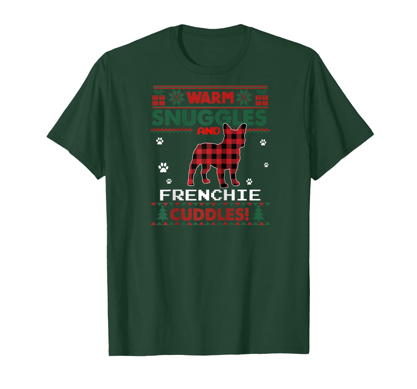 French Bulldog Christmas Pajama Shirt Ugly Christmas Sweater Raglan Baseball Tee