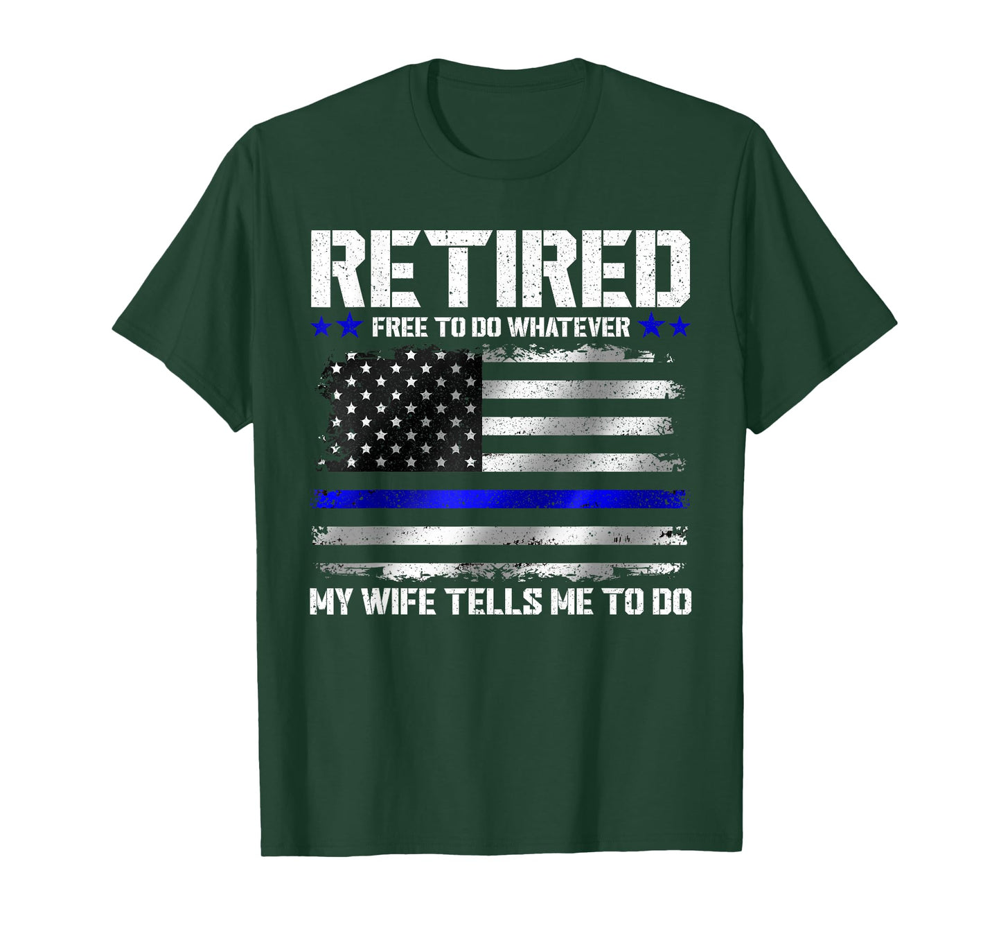 Retired Police Officer Shirt Funny Retired Thin Blue Line T-Shirt