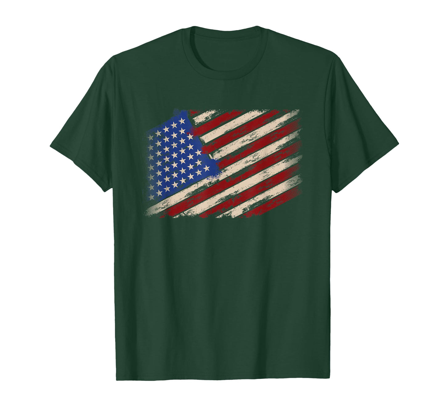 Distressed American Us Flag Vintage Retro look 4th Of July T-Shirt