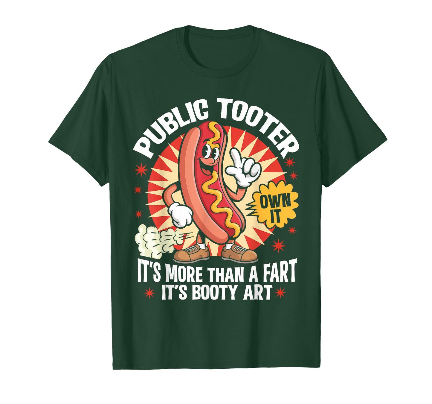 Public Tooter Funny Inappropriate Embarrassing Adult Humor T-Shirt