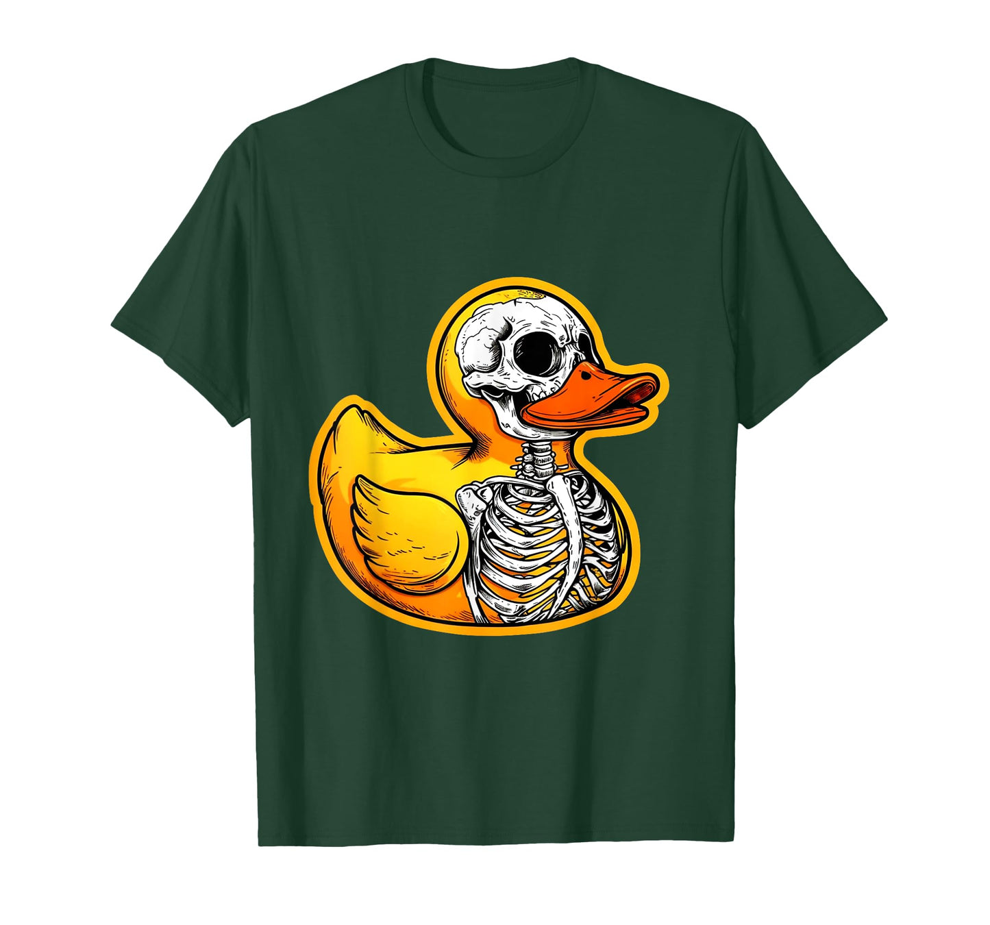 Skeleton Duck T-Shirt Funny Creepy Rubber Duck Skull Horror T-Shirt