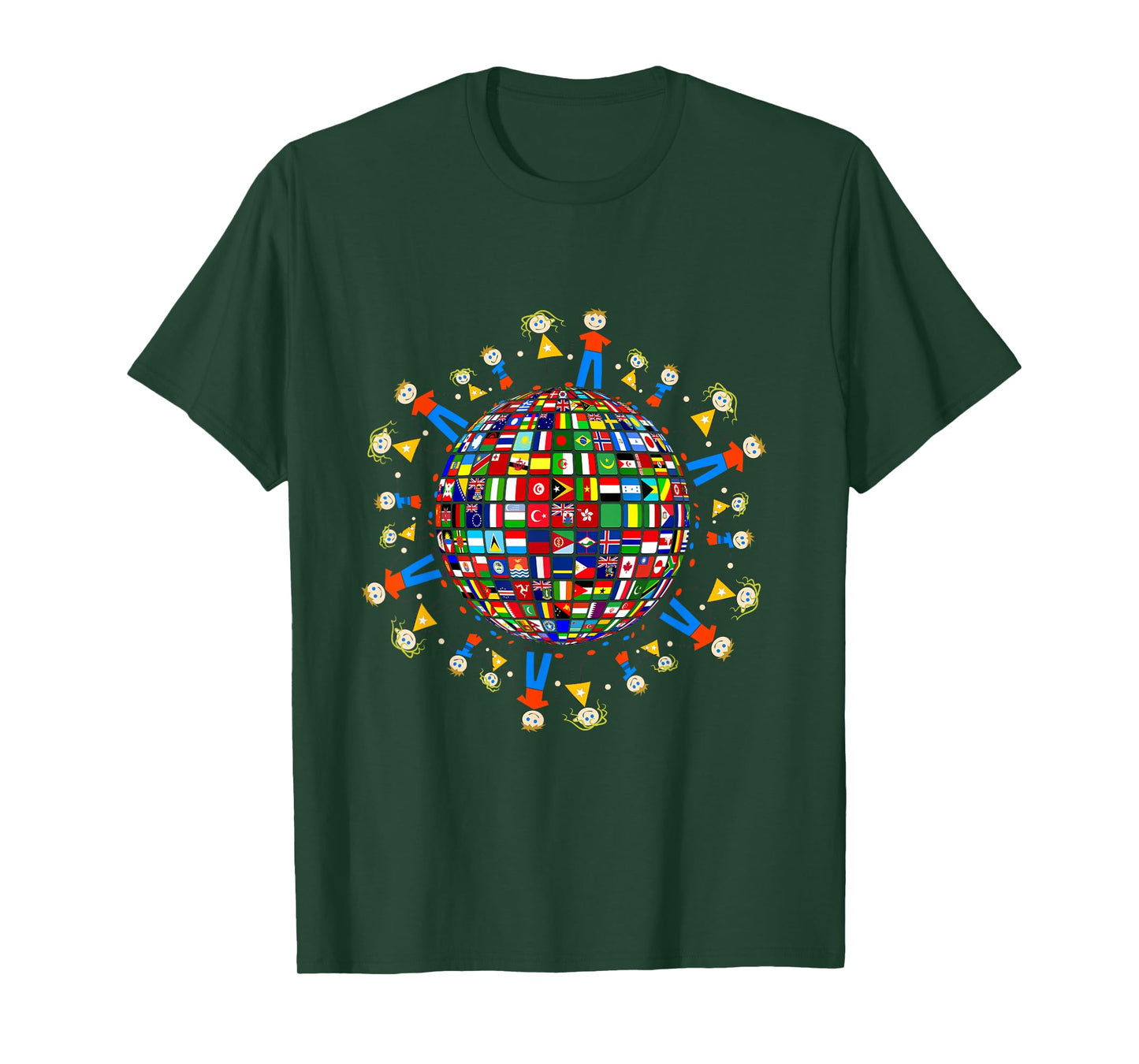 Flags of the World T-Shirt, Family around the Globe T-Shirt