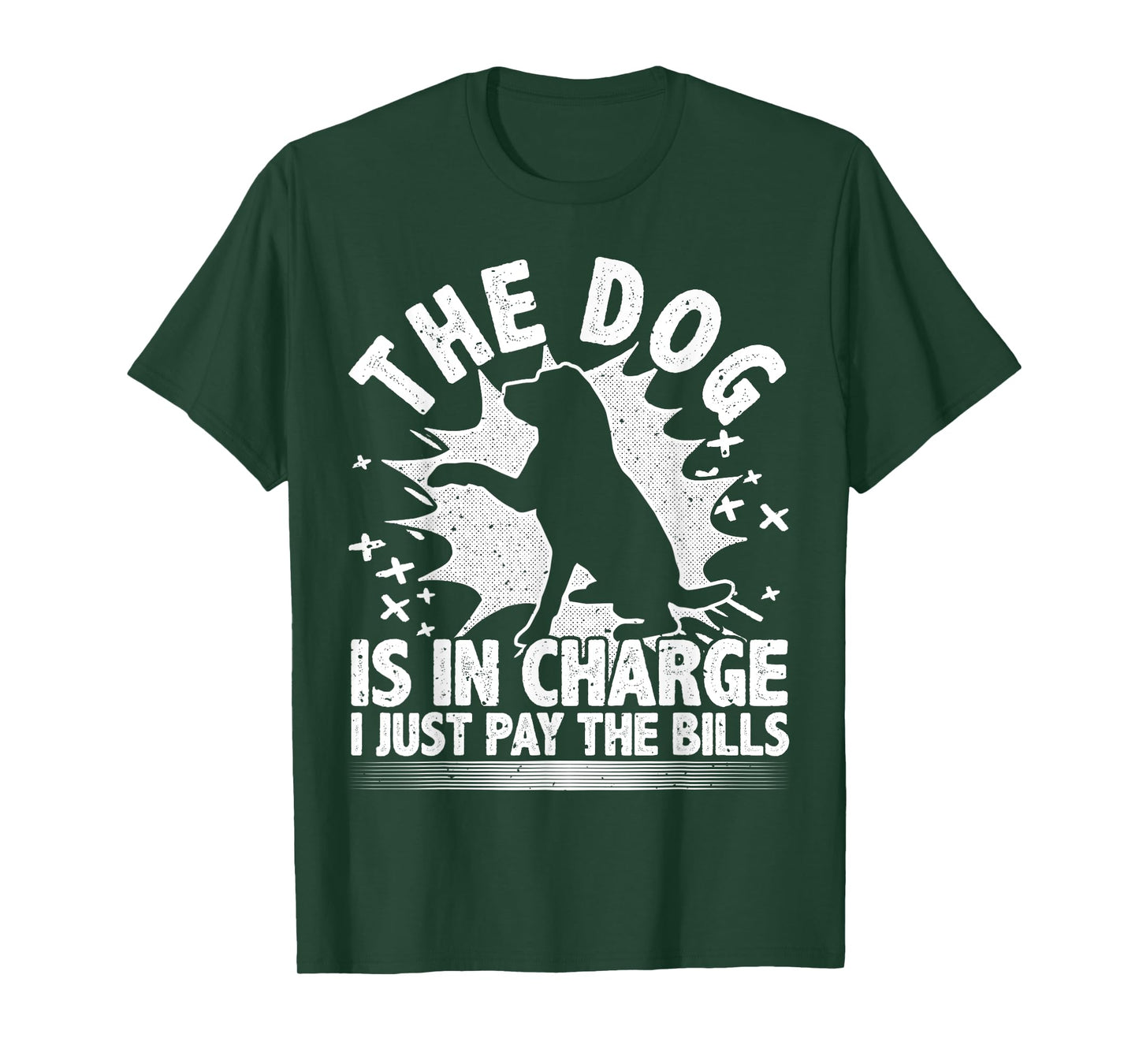Dog Lover, Dog Is In Charge, Funny Design For Dog Owners T-Shirt for Men Women