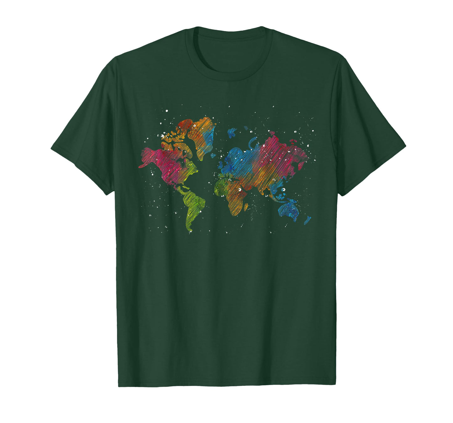 Travelling Country Travelling Colorful World Map T-Shirt