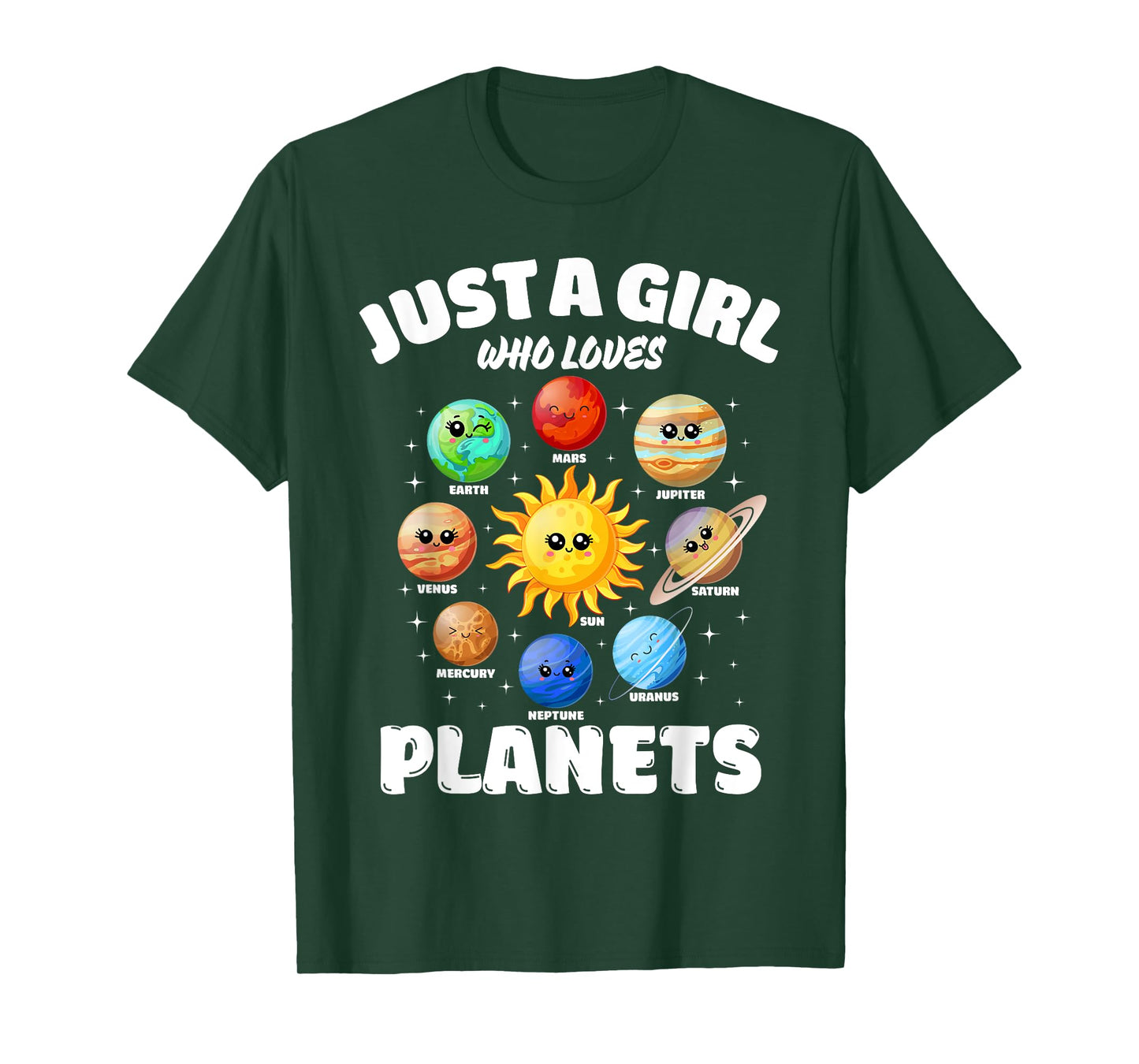 Just A Girl Who Loves Planets, Solar Space Science Lover T-Shirt