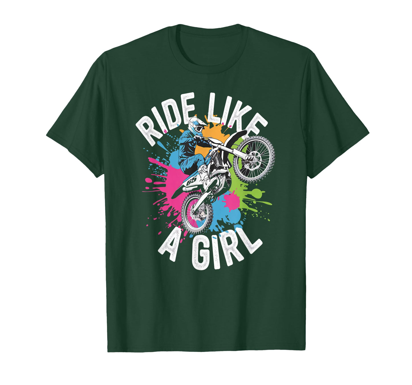 Ride Like a Girl Motocross Racer Dirt Bike Pride T-Shirt