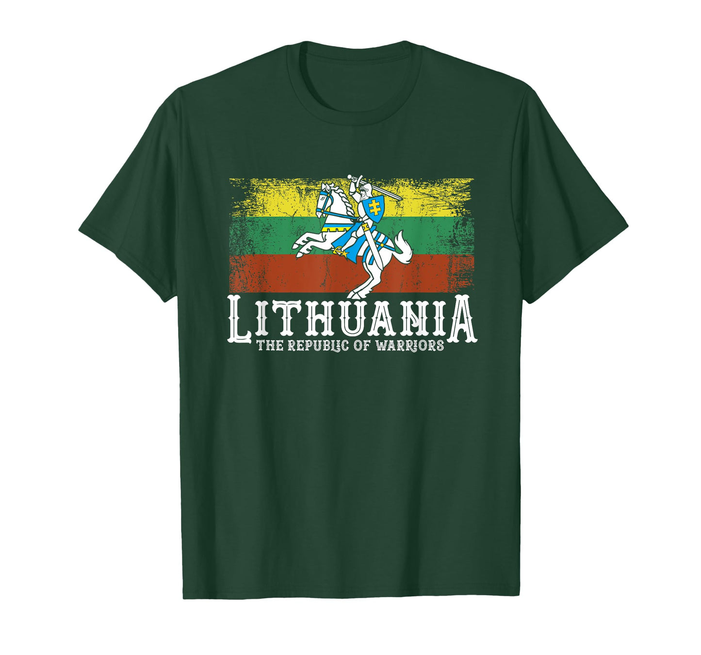 Lithuanian Flag White Knight Symbols Of Lithuania Patriotic T-Shirt