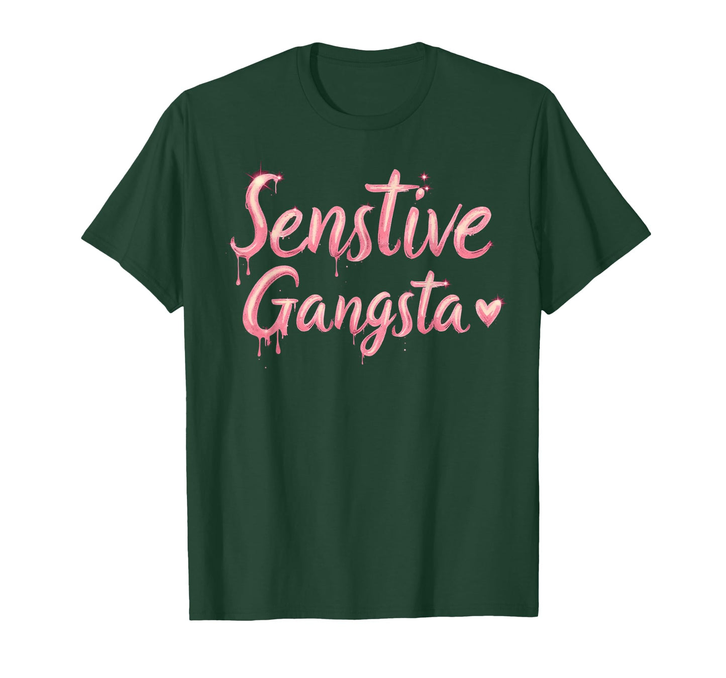 Retro Vintage Sensitive Gangsta I'm Sensetive Gangsta Girls T-Shirt