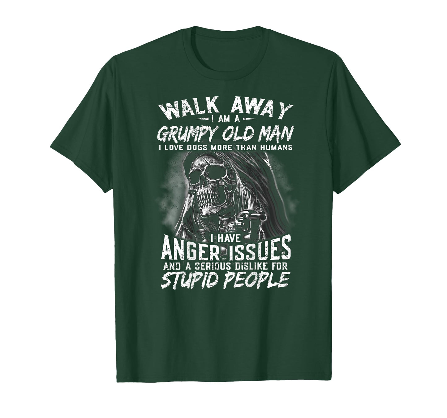 Walk Away I Am A Grumpy Old Man I Love Dogs More Than Humans T-Shirt