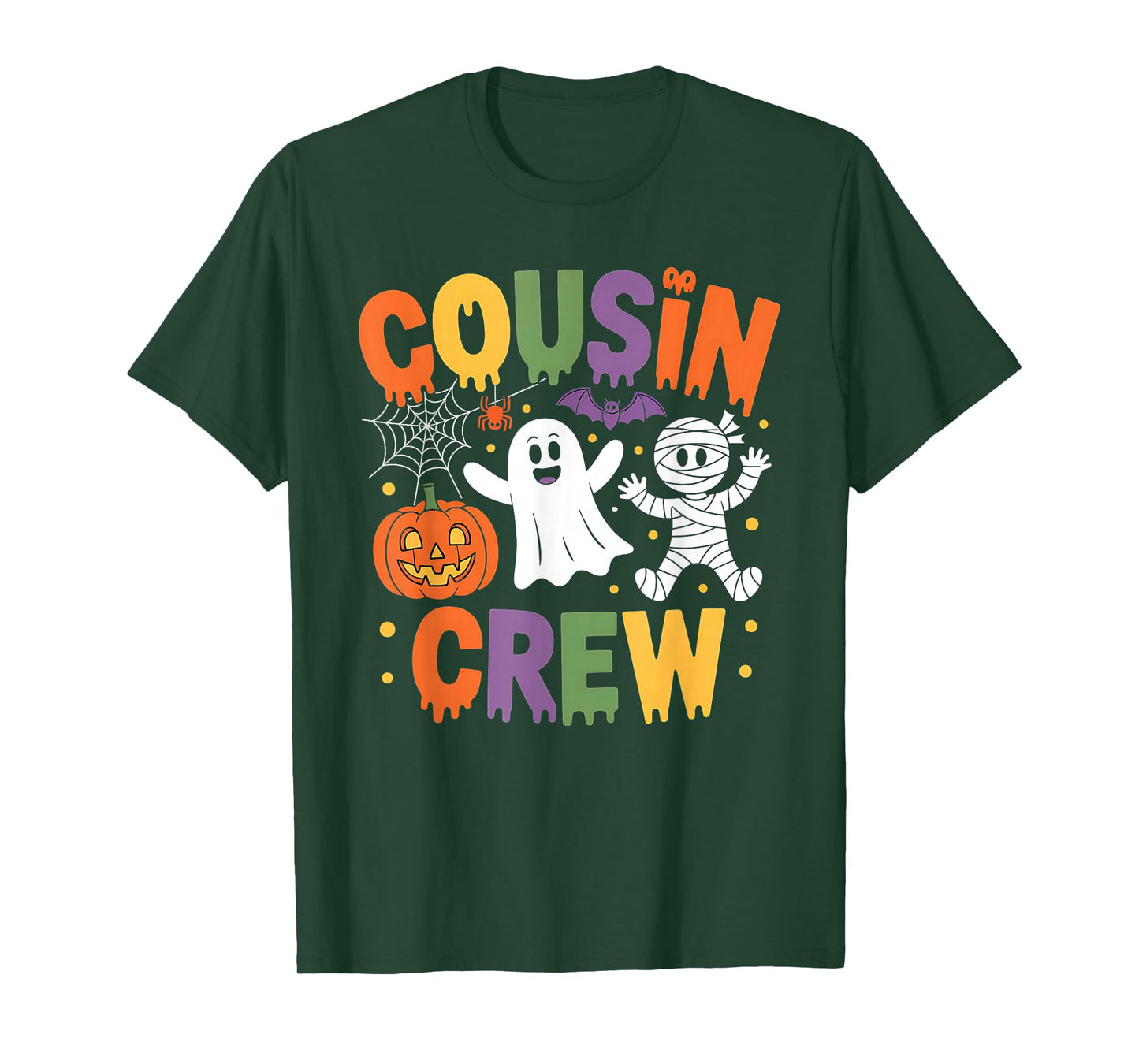 Cousin Crew Cute Halloween Ghost Pumpkin Costume Design T-Shirt