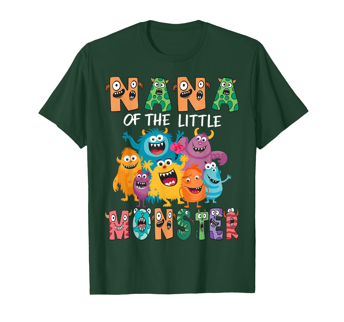 Nana Of The Little Monster Kids 1St Birthday Party T-Shirt