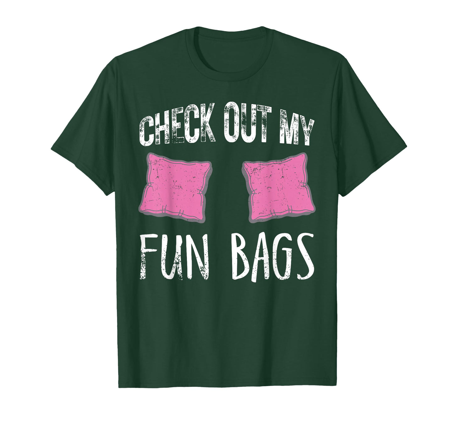 Check Out My Fun Bags Funny Pillow Humor Outfit T-Shirt