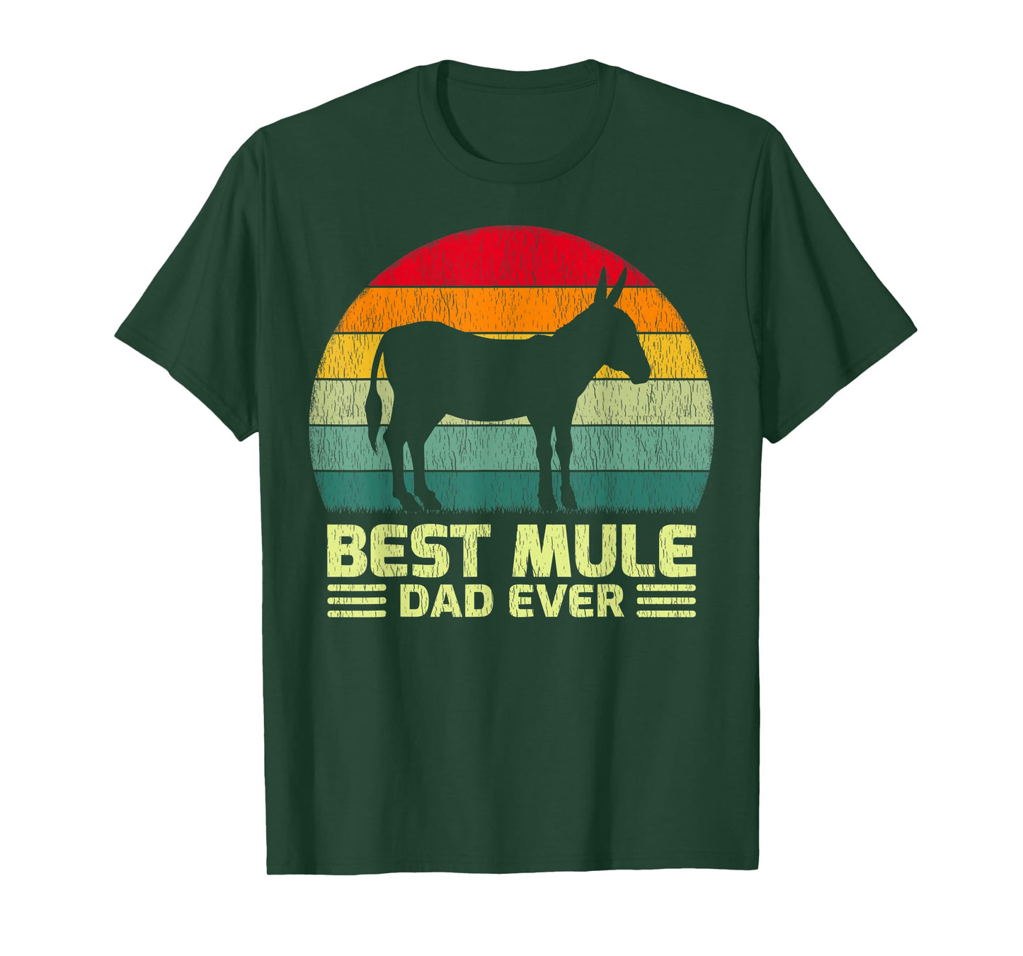 Mens Funny Vintage Best Mule Dad Ever Father's Day T-Shirt