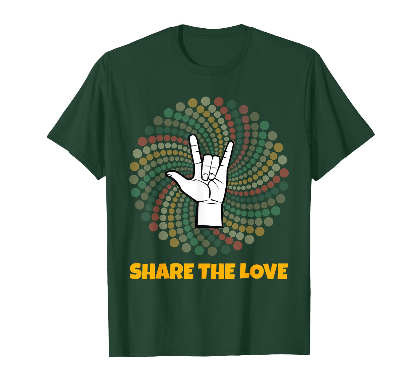 Share The Love T Shirt Kids Boys Girls ASL Gift Women Kids T-Shirt