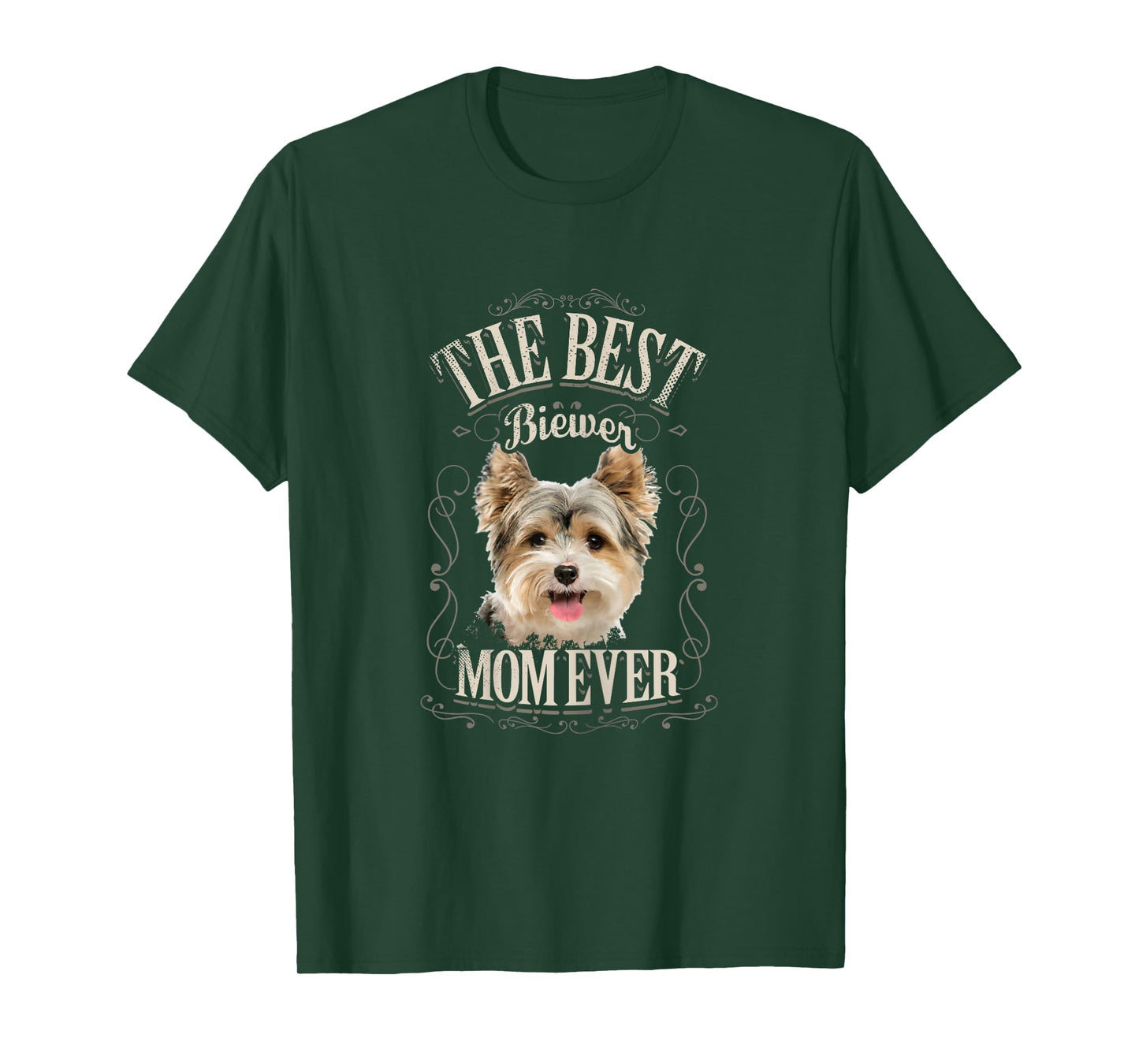 Best Biewer Mom Ever Funny Biewer Terrier Dog Gifts Vintage T-Shirt