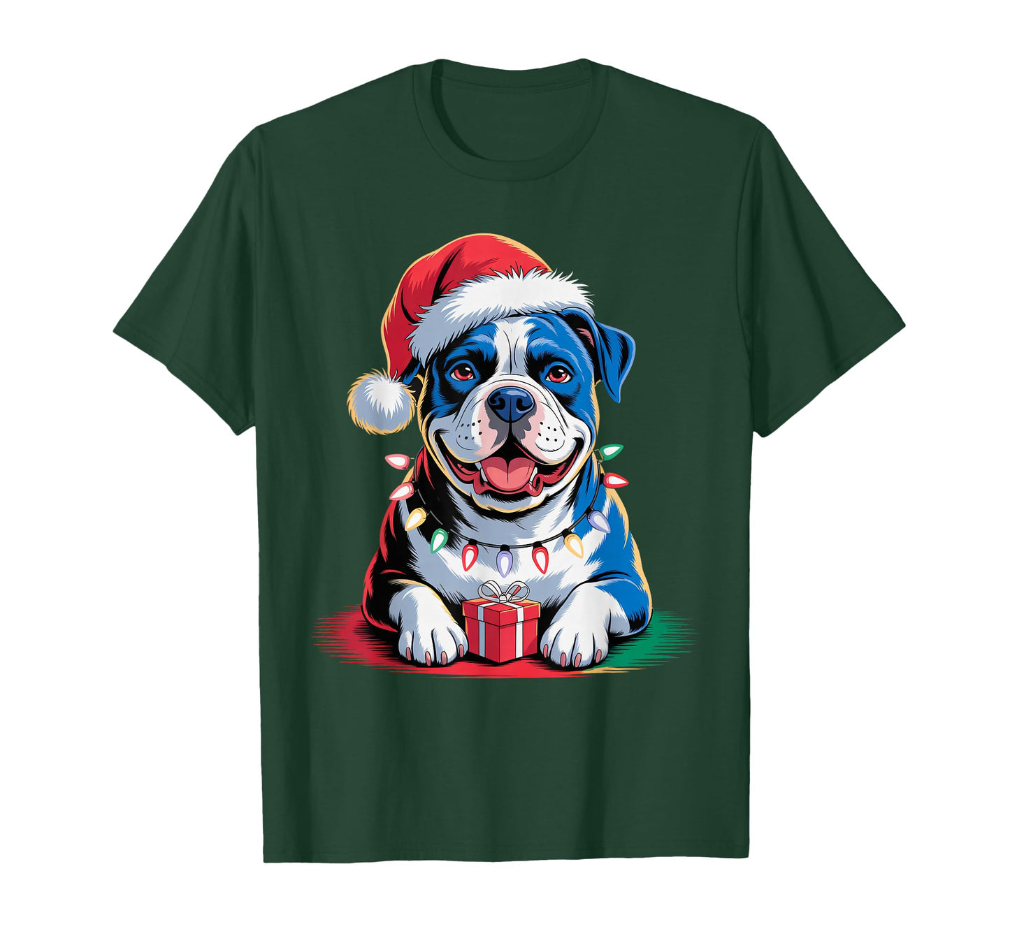 Merry Pitmas Funny Pitbull Dog Christmas T-Shirt