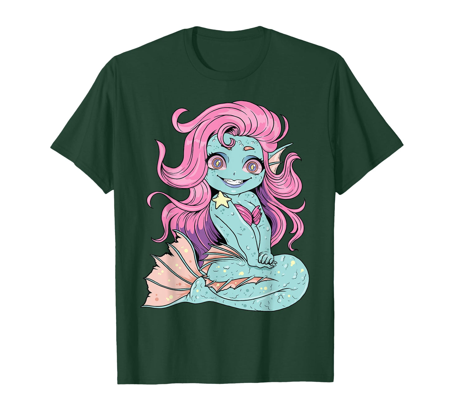 Pastel Goth Mermaid Shirt Kawaii Zombie Mermaid Cute Witchy T-Shirt
