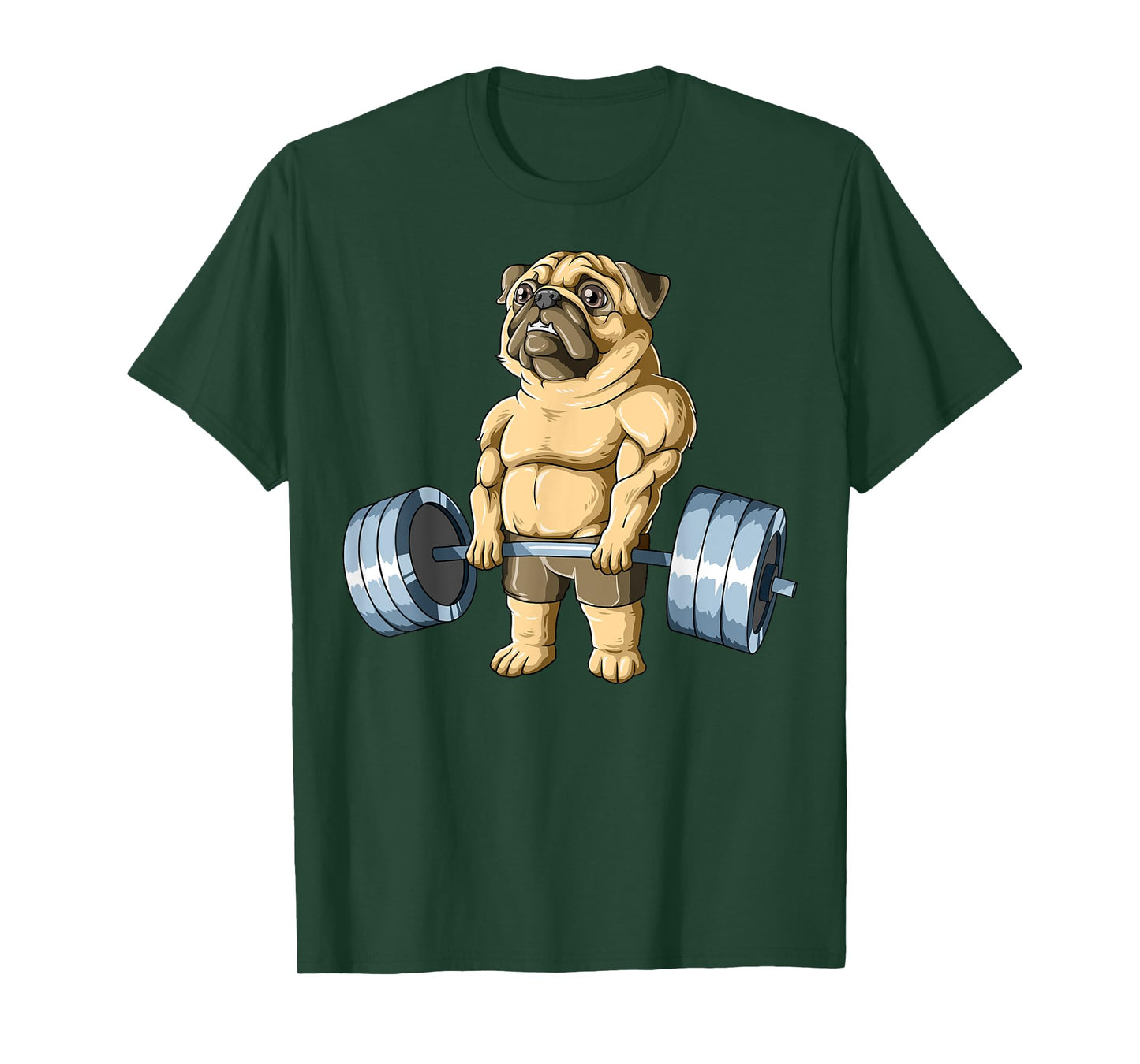 Weightlifting Pug Deadlifting Pug Powerlifting Workout Gym T-Shirt