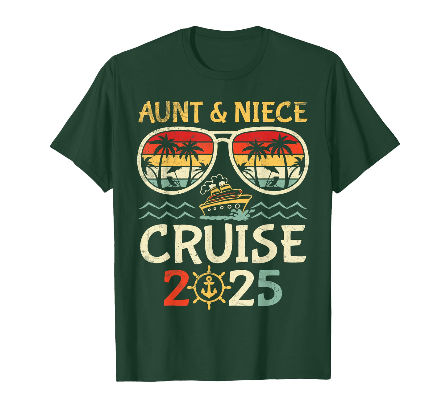 Aunt & Niece Cruise 2025 Tropical Vacation Cruising Travel T-Shirt