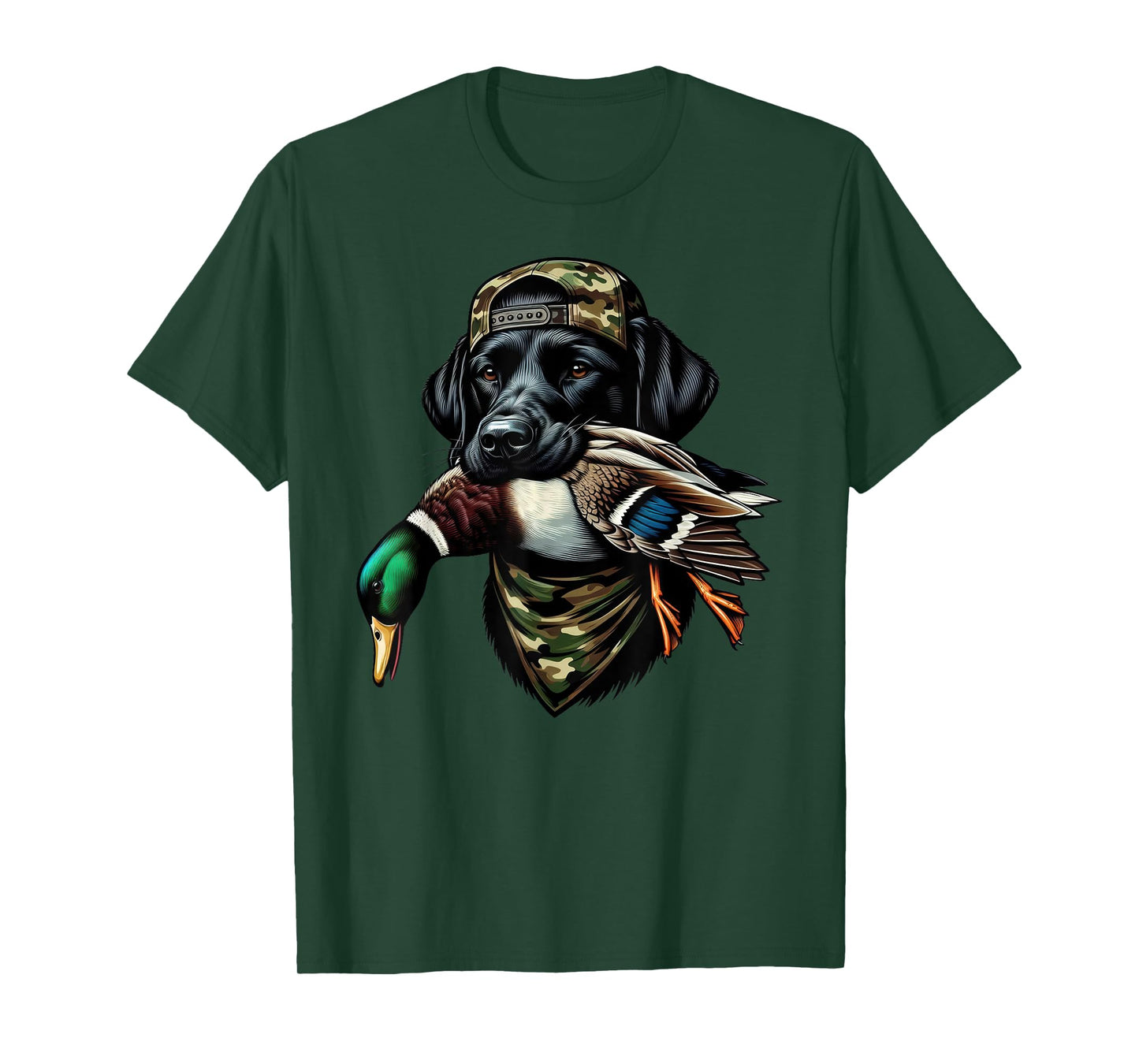 Labrador Hunting Dog with Duck Hello Hunting Season T-Shirt