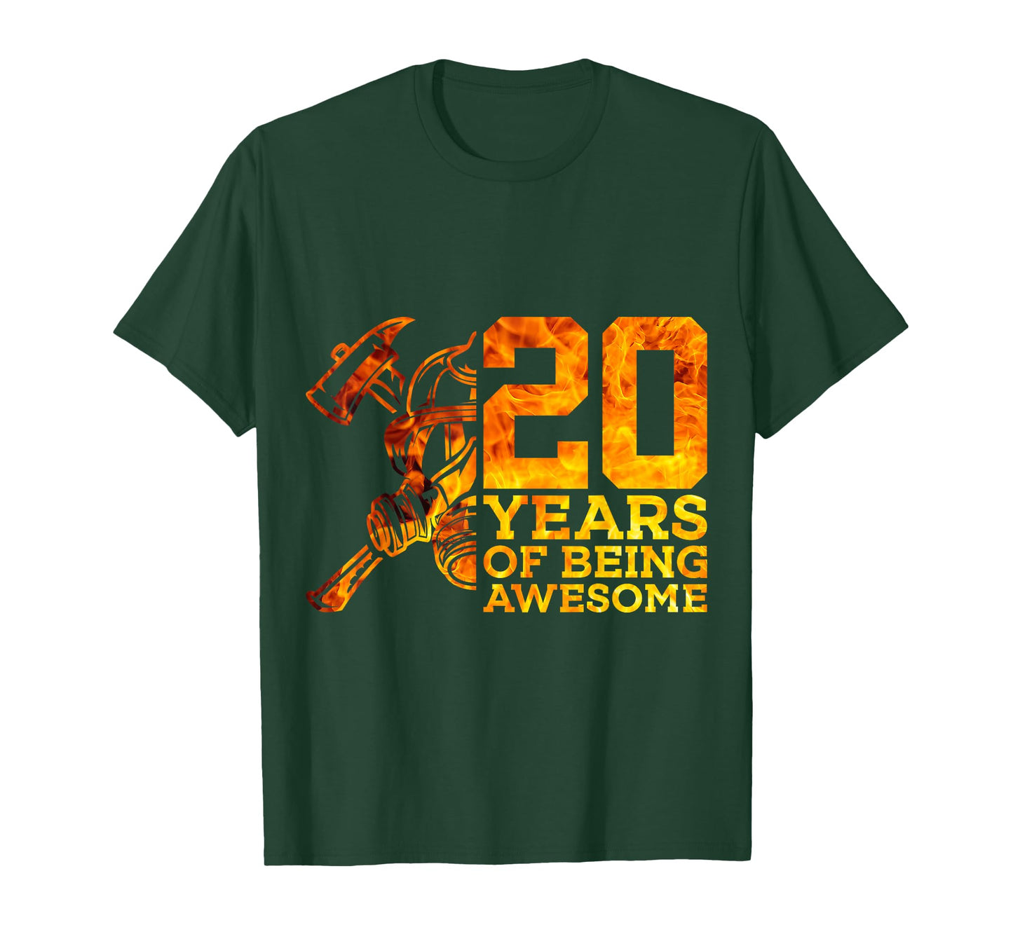 20 YEARS OF BEING AWESOME FIRE 20TH BIRTHDAY T-Shirt