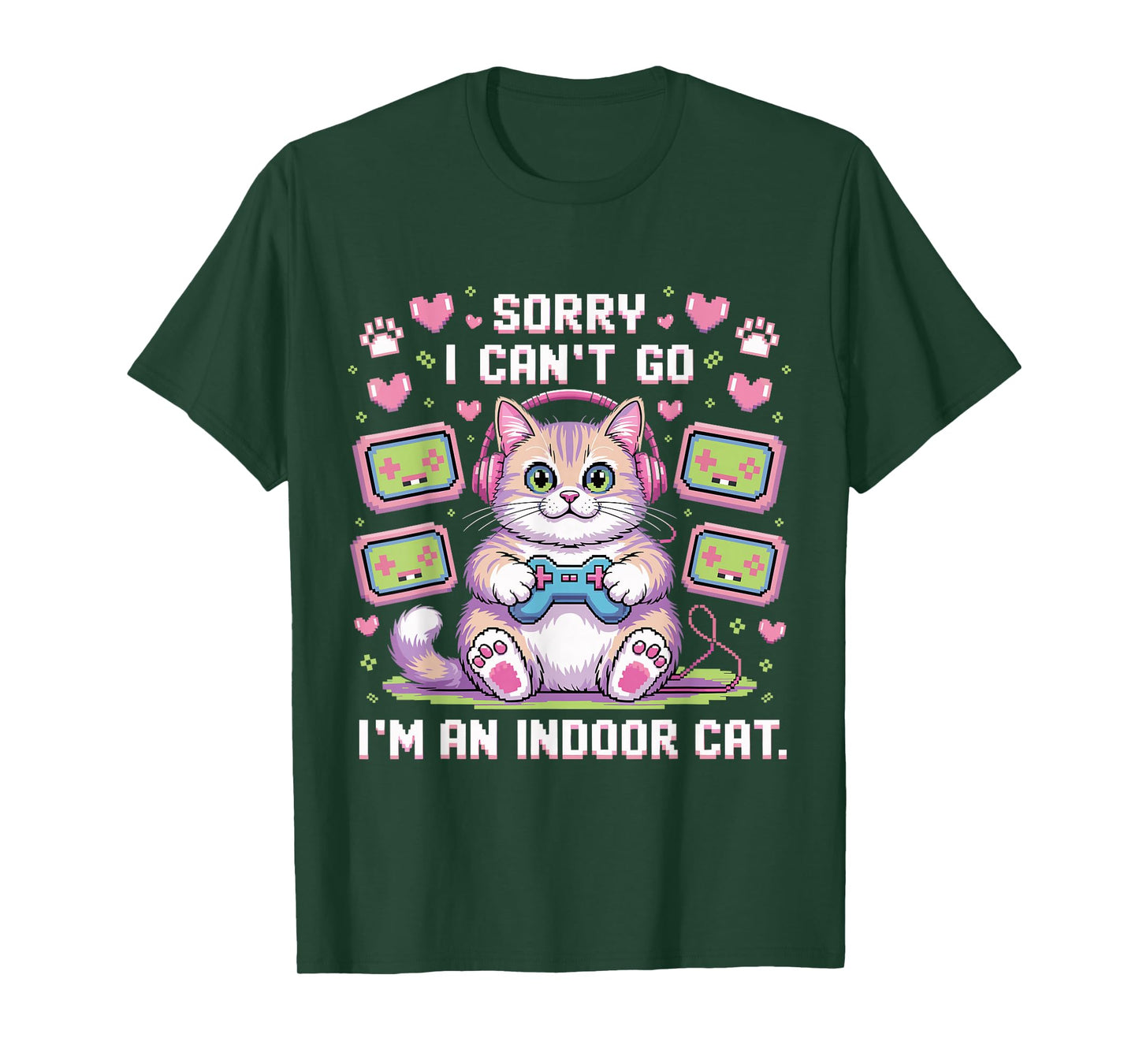 Sorry I Can't Go I'm an Indoor Cat Funny Kitten Pet Lover T-Shirt
