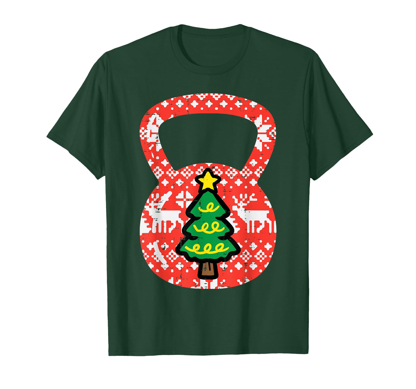 Christmas Workout Kettlebell Xmas Gym Exercise Women Men Kid T-Shirt