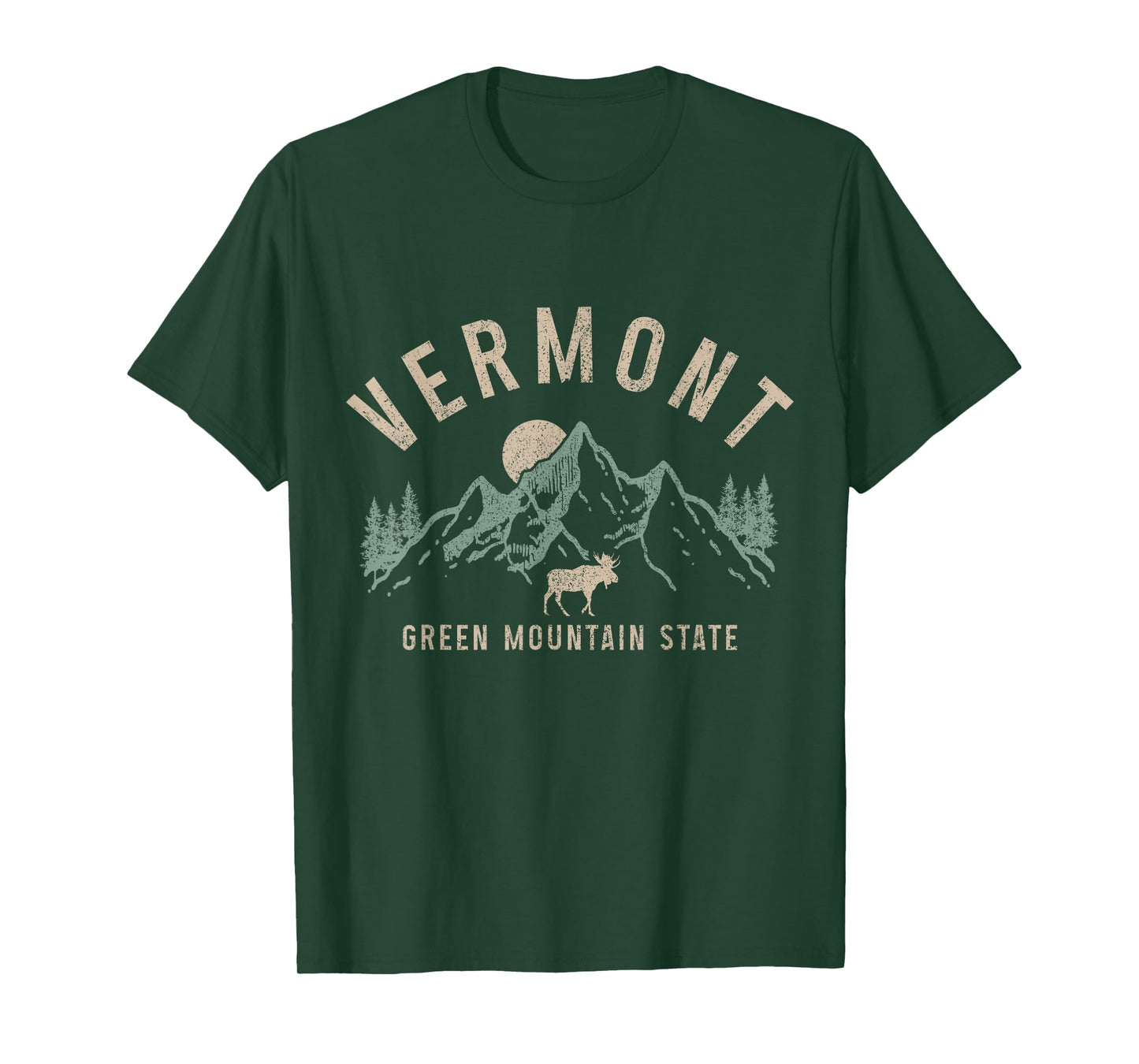 Vermont Green Mountain State Moose Vintage Pride T-Shirt