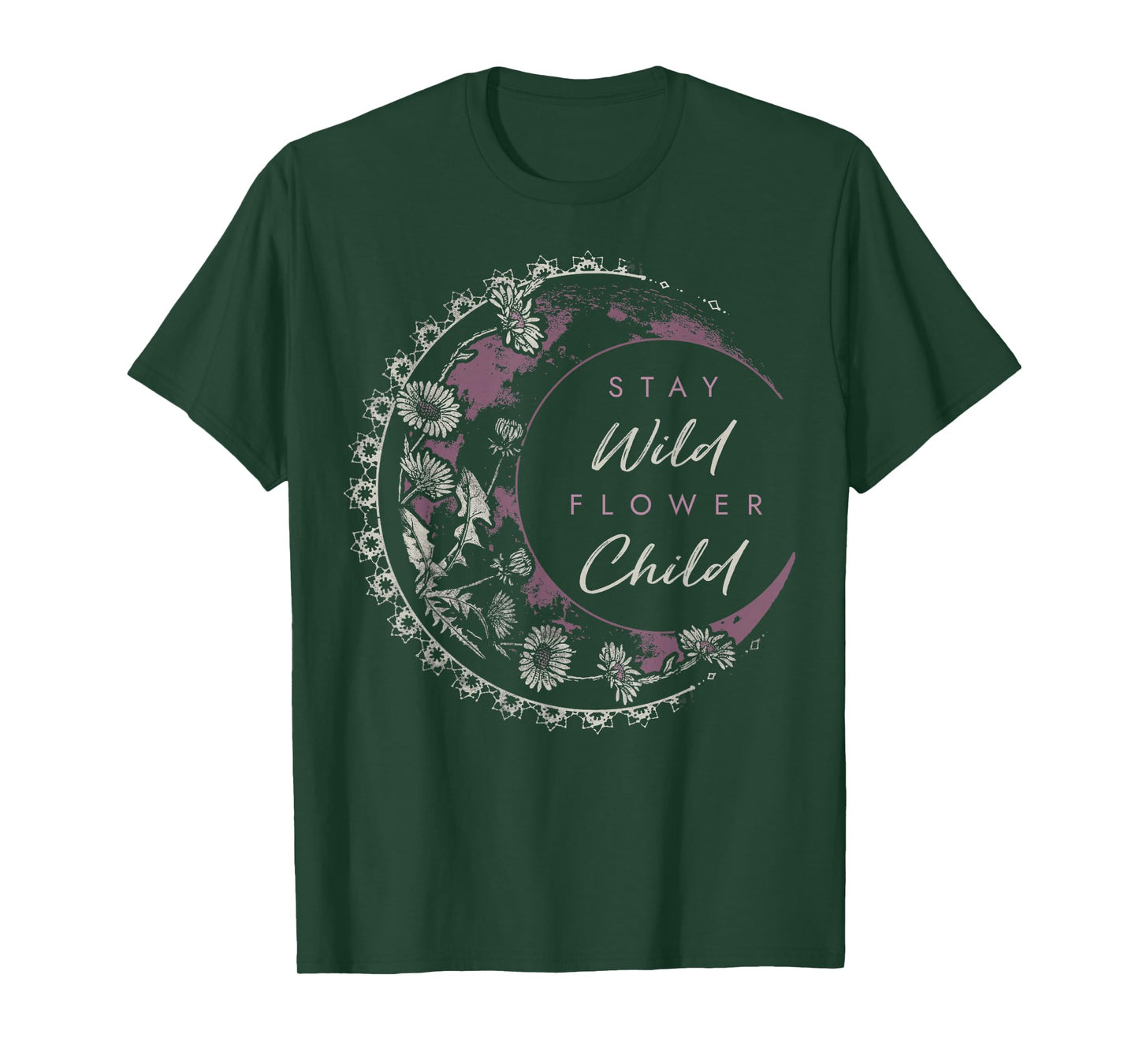 Stay Wild Flower Child Moon And Flowers T-Shirt