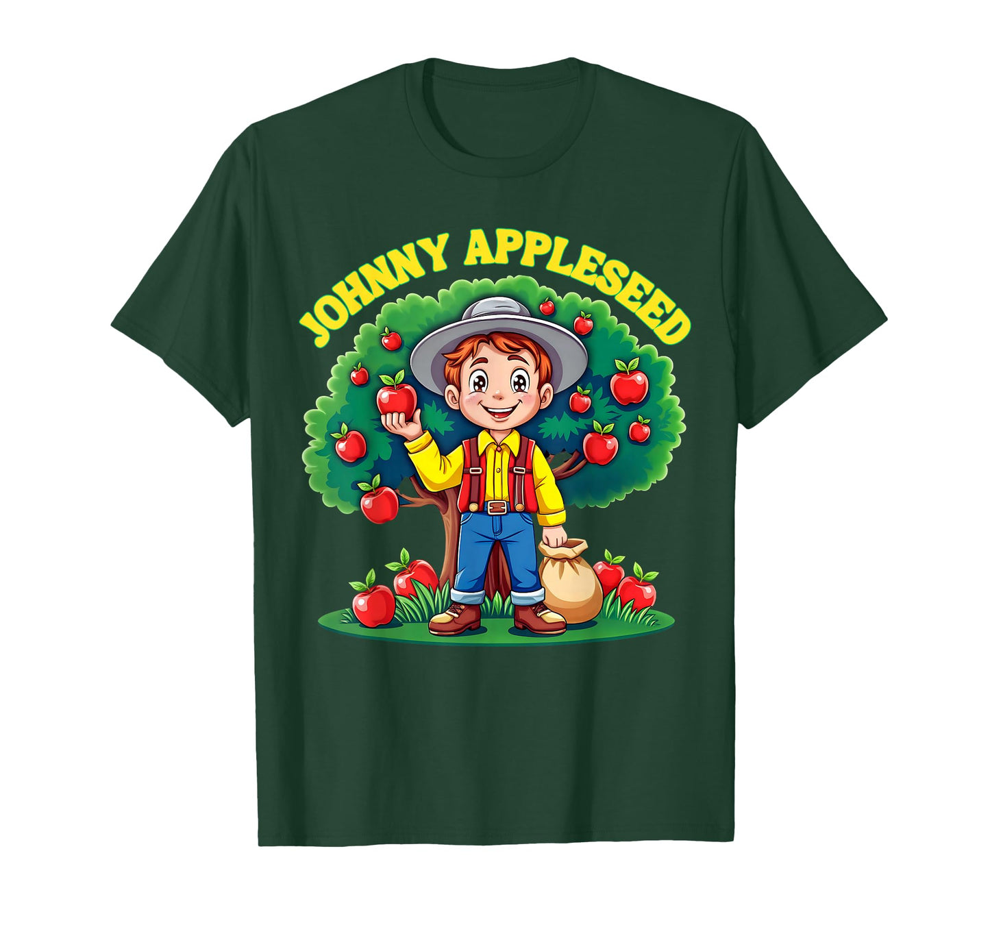 Johnny Appleseed Day September 26th Retro Tree T-Shirt