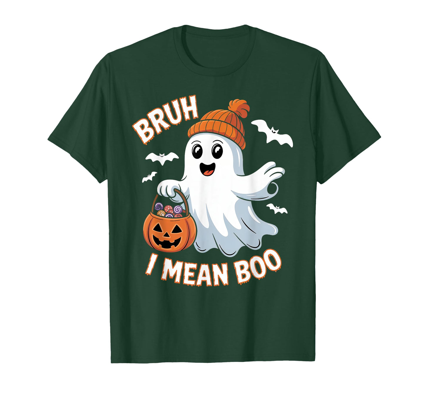 Bruh I Mean Boo Halloween Ghost Costume Party T-Shirt
