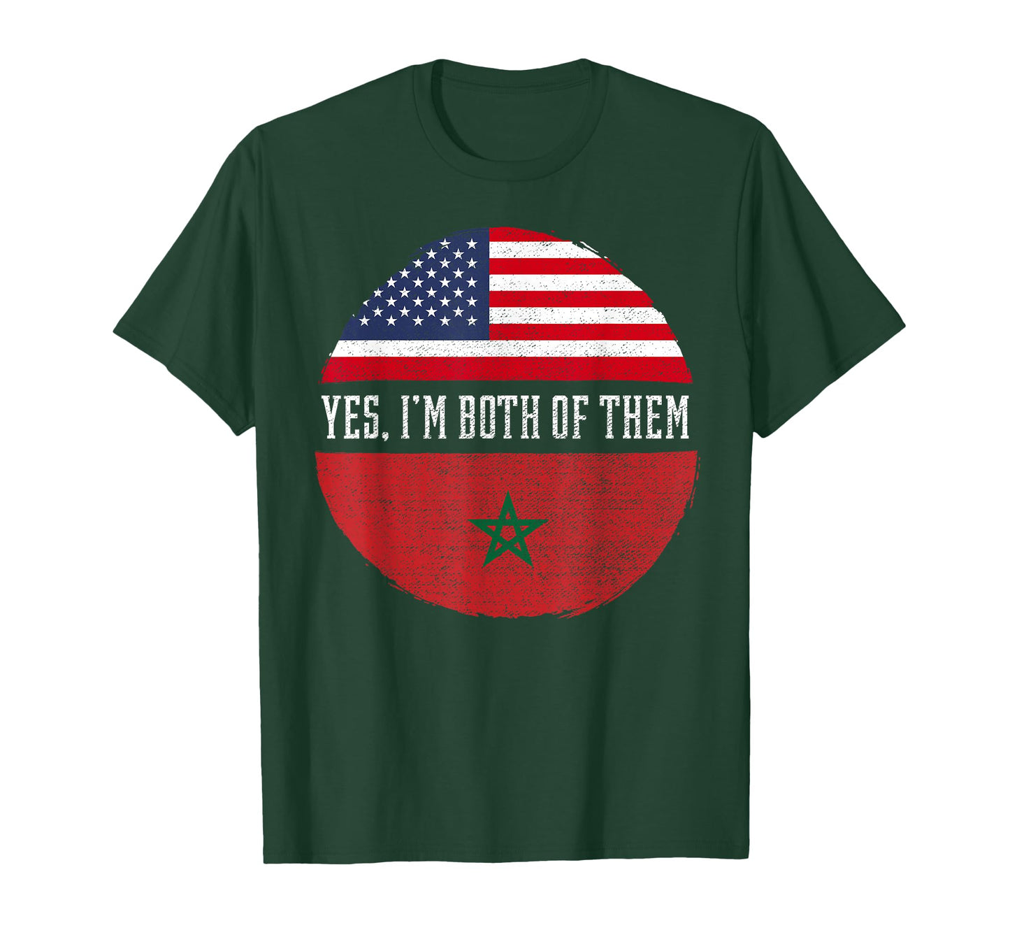 Half American Half Moroccan USA Flag Morocco Heritage DNA T-Shirt