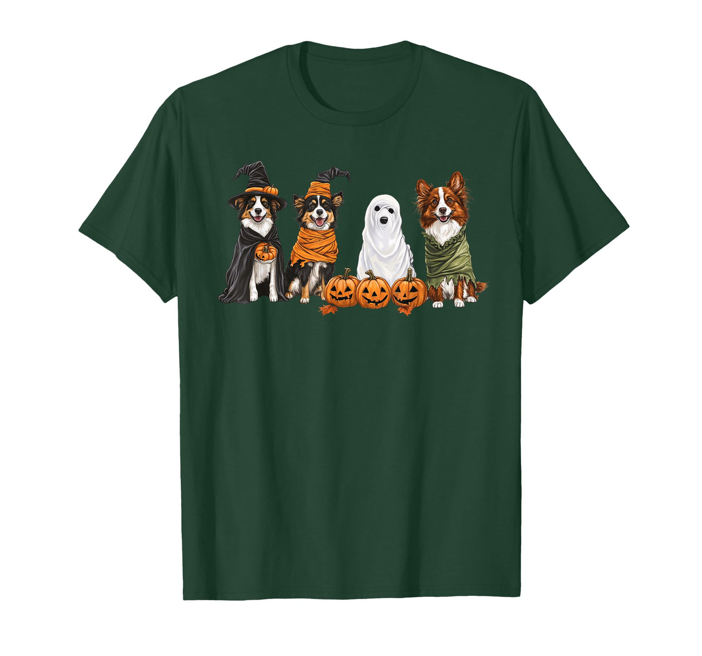 Cute Fall Australian Shepherd Dog Owner Halloween T-Shirt