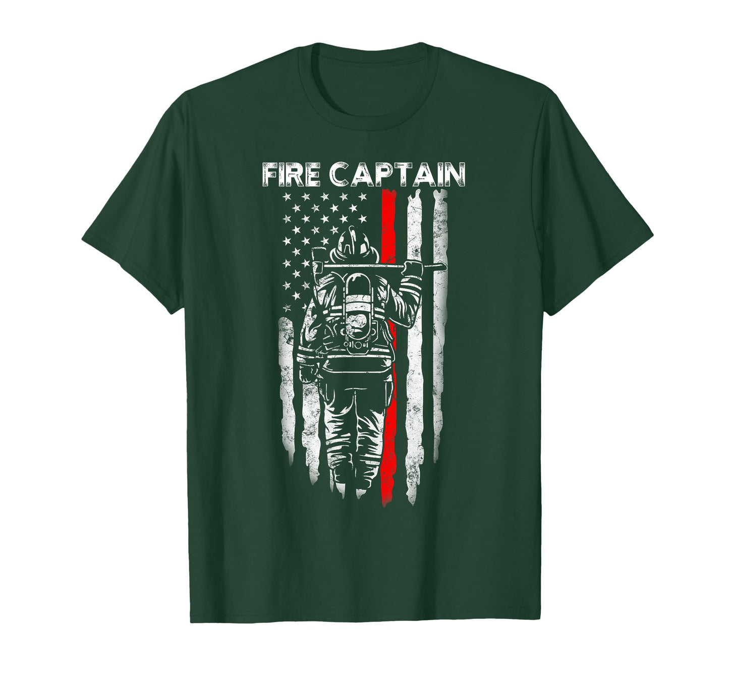 Fire Captain Chief American flag gifts Firefighter Captain T-Shirt