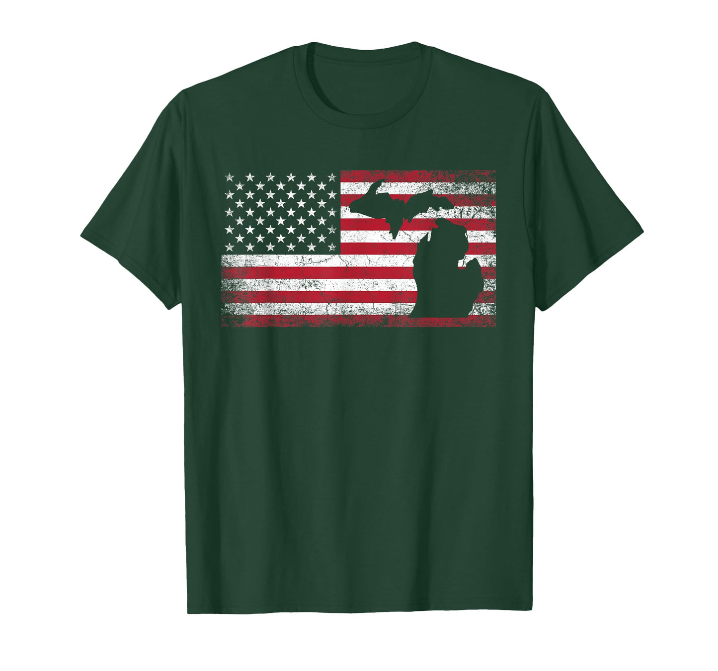 Michigan 4th of July American Flag USA America Patriotic T-Shirt