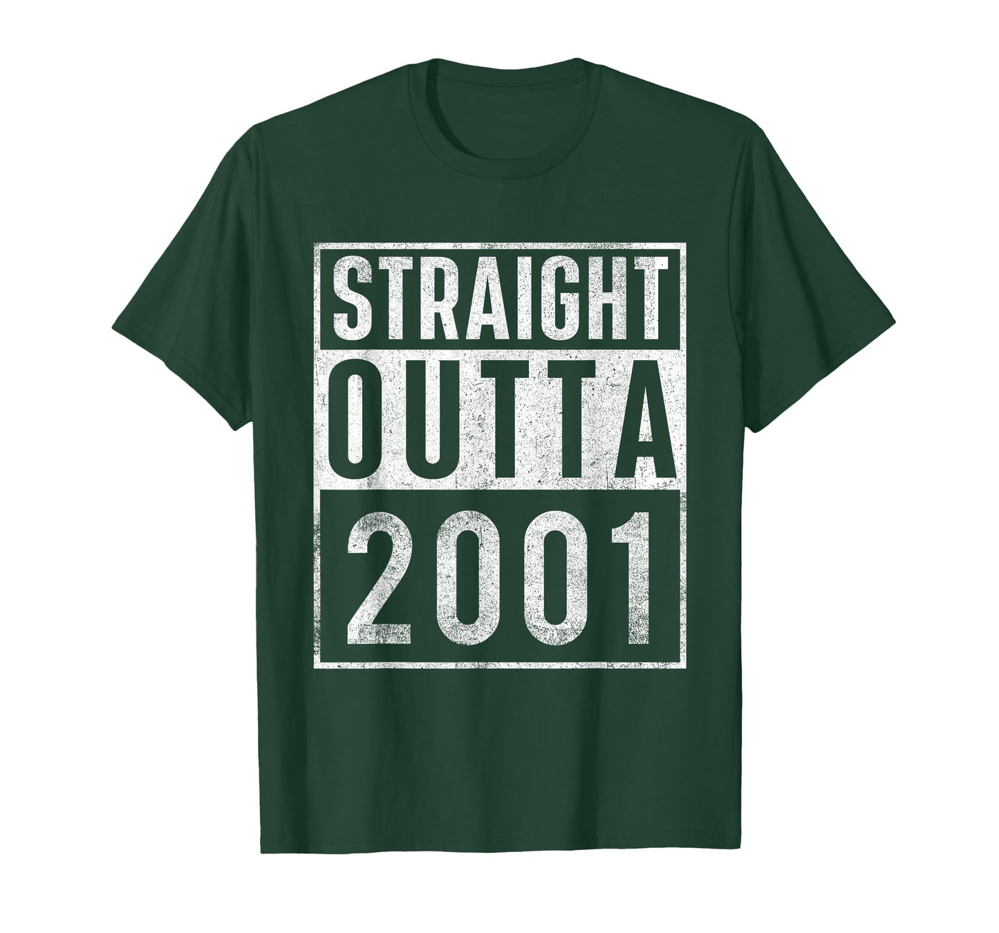 Straight Outta 2001 Year Of Birth Birthday T-Shirt