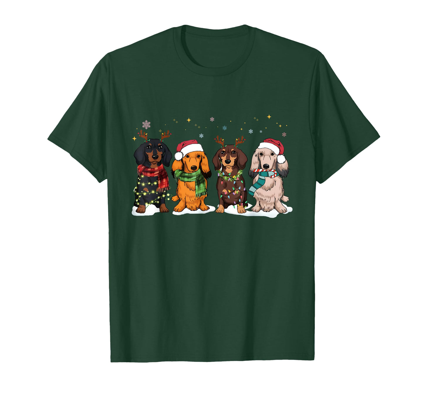 Dachshund Christmas Funny Wiener Dog Lover Christmas T-Shirt