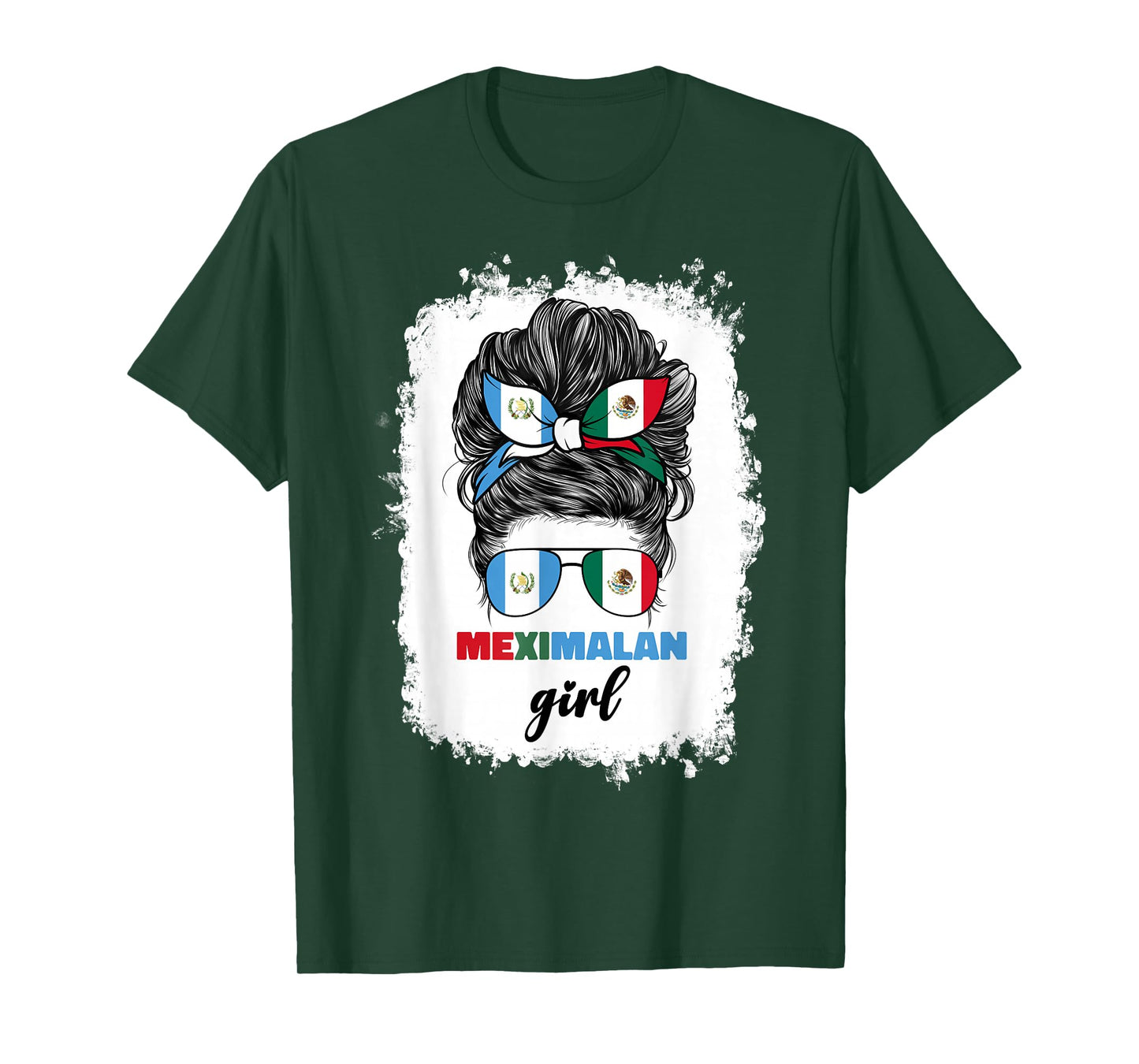 Half Mexican And Guatemalan Mexico Guatemala Flag Girl Women T-Shirt