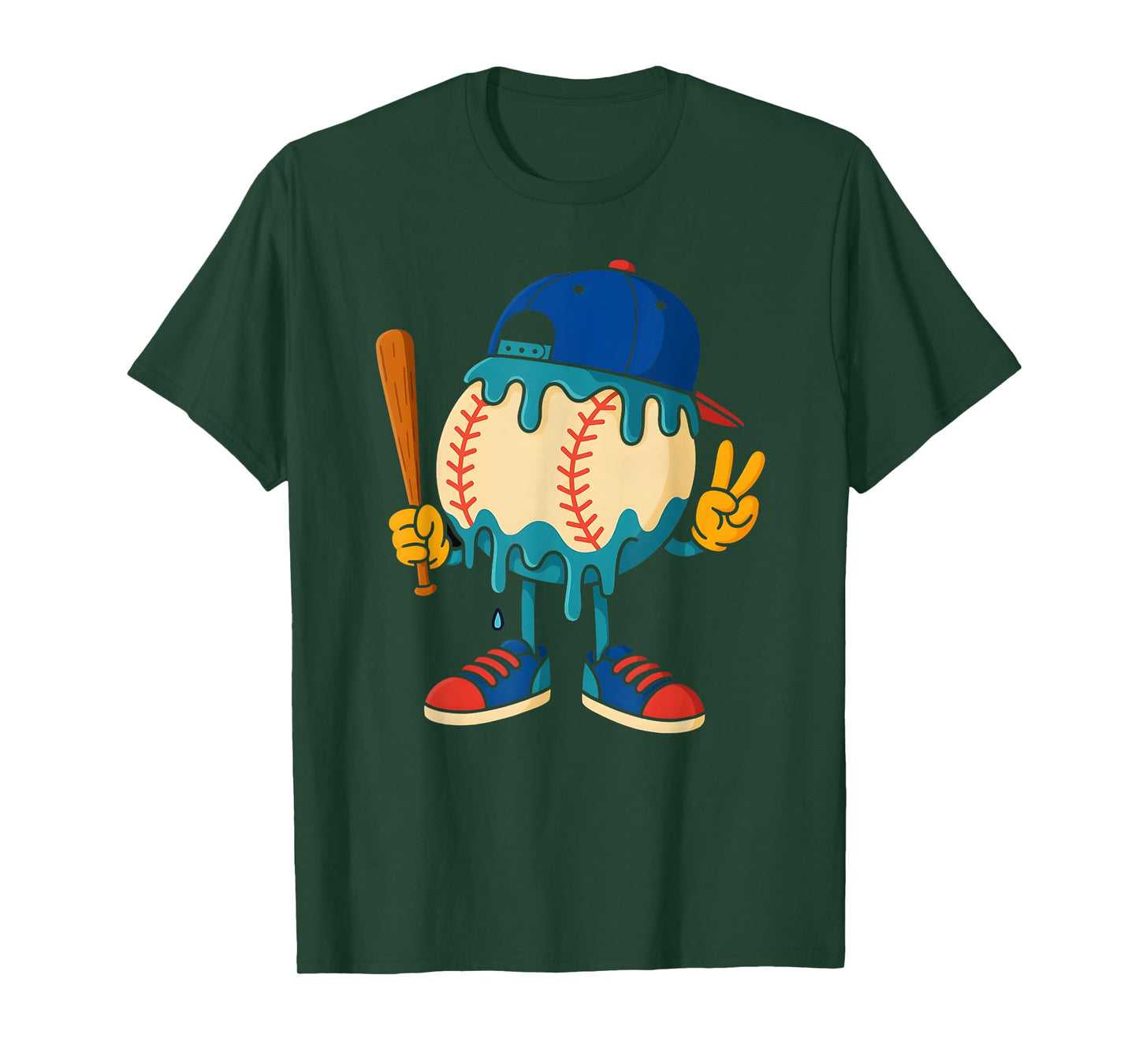 Ice Cream Drip Baseball Boys Back To school Youth T-Shirt