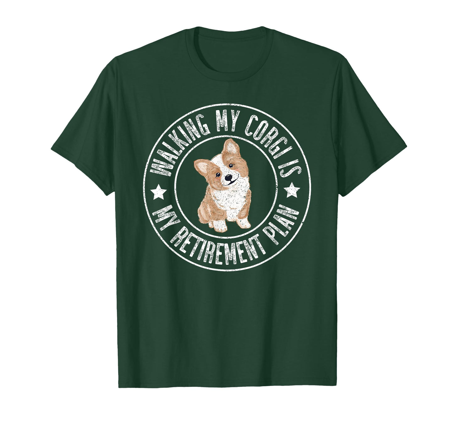 Funny Retired, Walking My Corgi Is My Retirement Plan 2024 T-Shirt