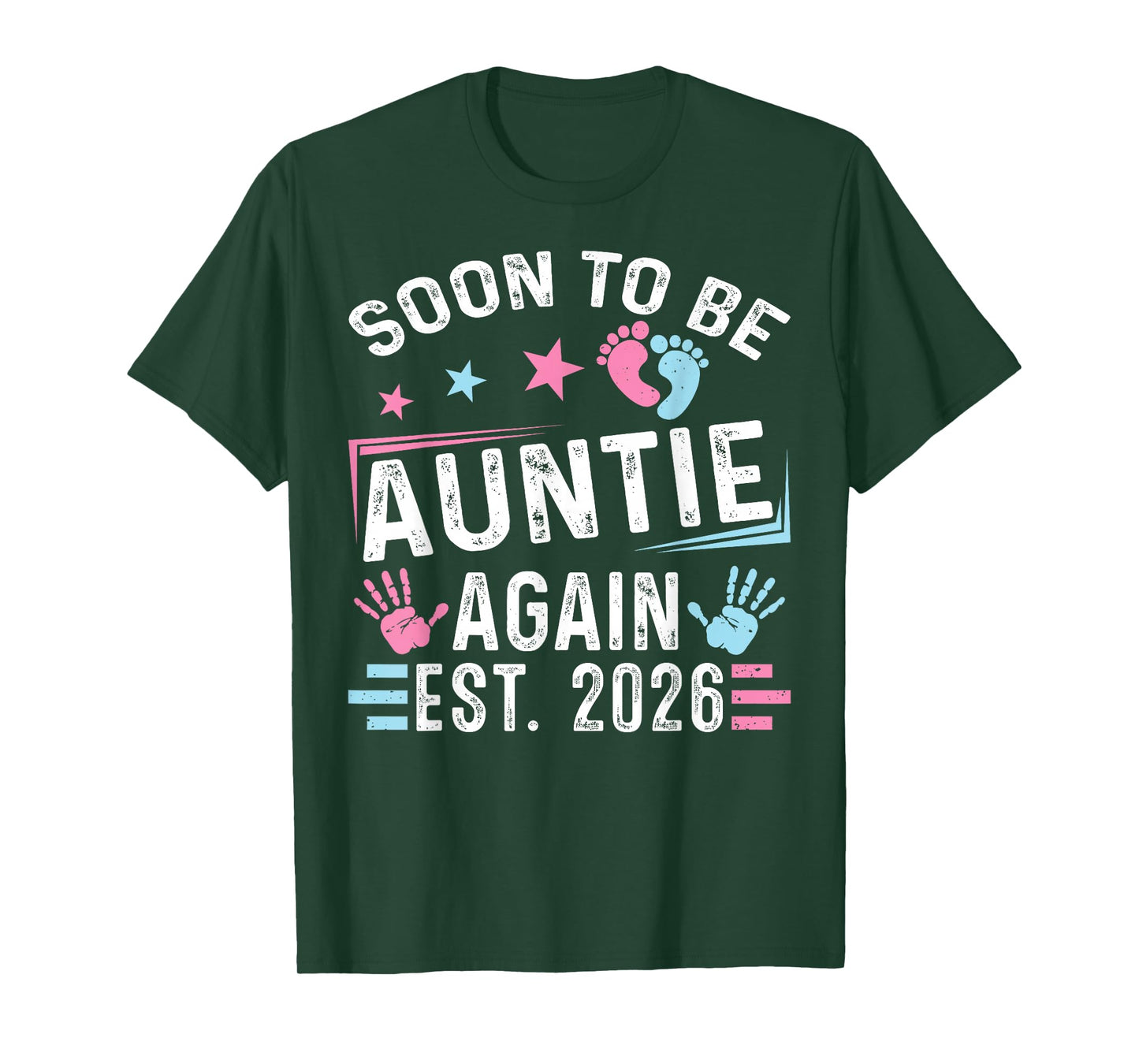 Soon to Be Auntie Again Est. 2026 Vintage Auntie T-Shirt