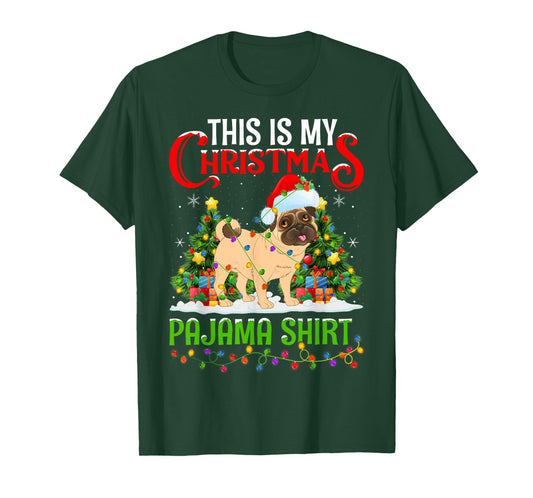 English Mastiff Dog Xmas Lights This Is My Christmas Pajama T-Shirt for Men Women Kids