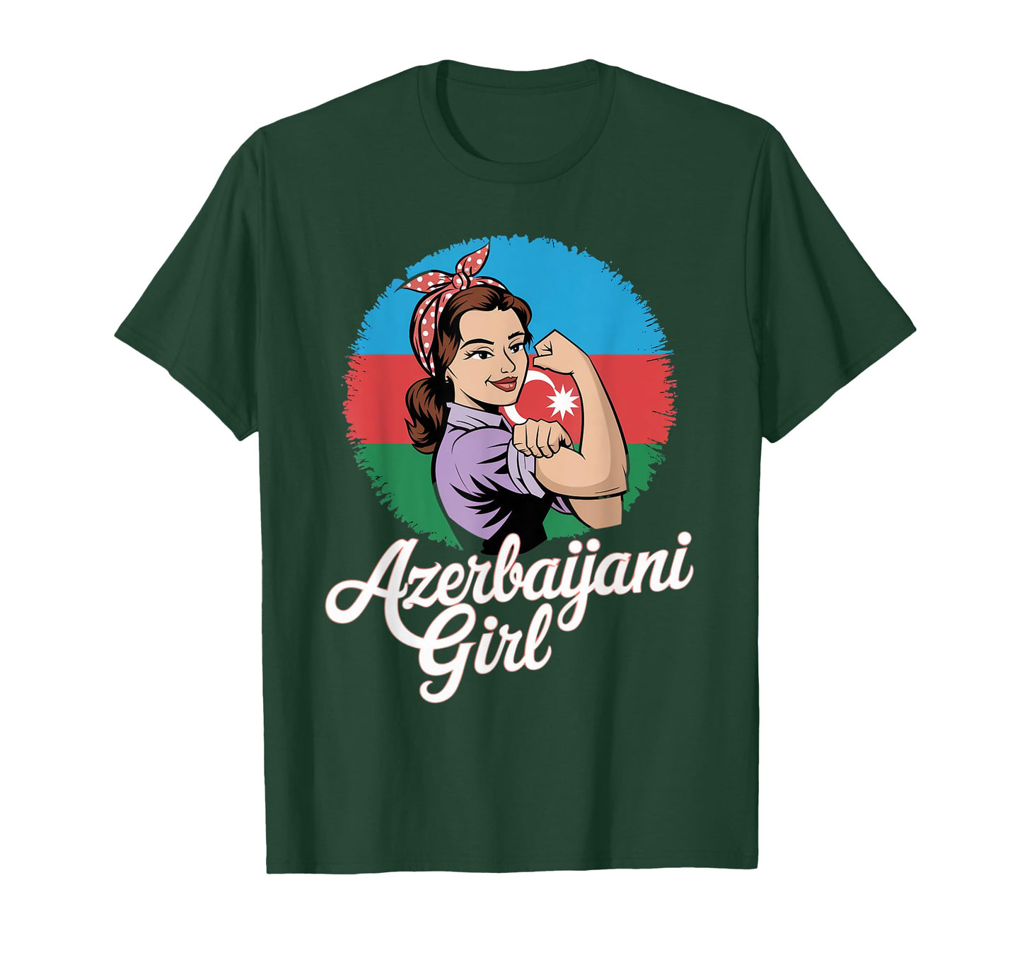 Azerbaijani Girl Azerbaijan Flag Azerbaijani Azerbaijan T-Shirt