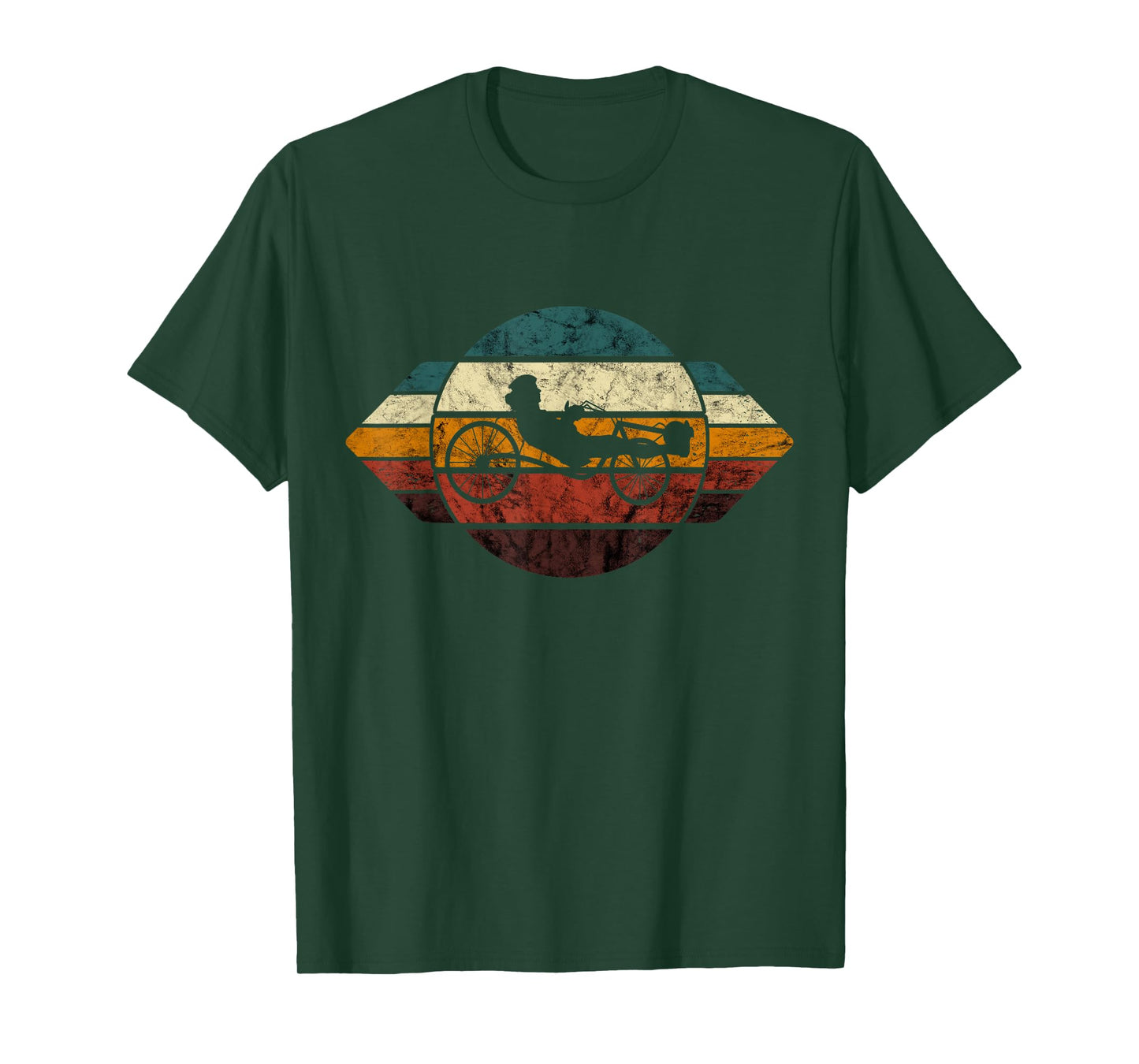 Recumbent Trike Retro Cycling Recumbent Bike Cyclist Triker T-Shirt