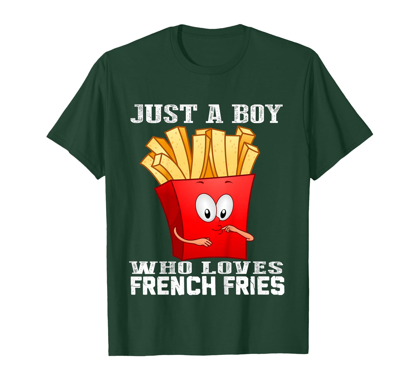 Kids Cute Just A Boy Who Loves French Fries Boys Kids Toddler T-Shirt