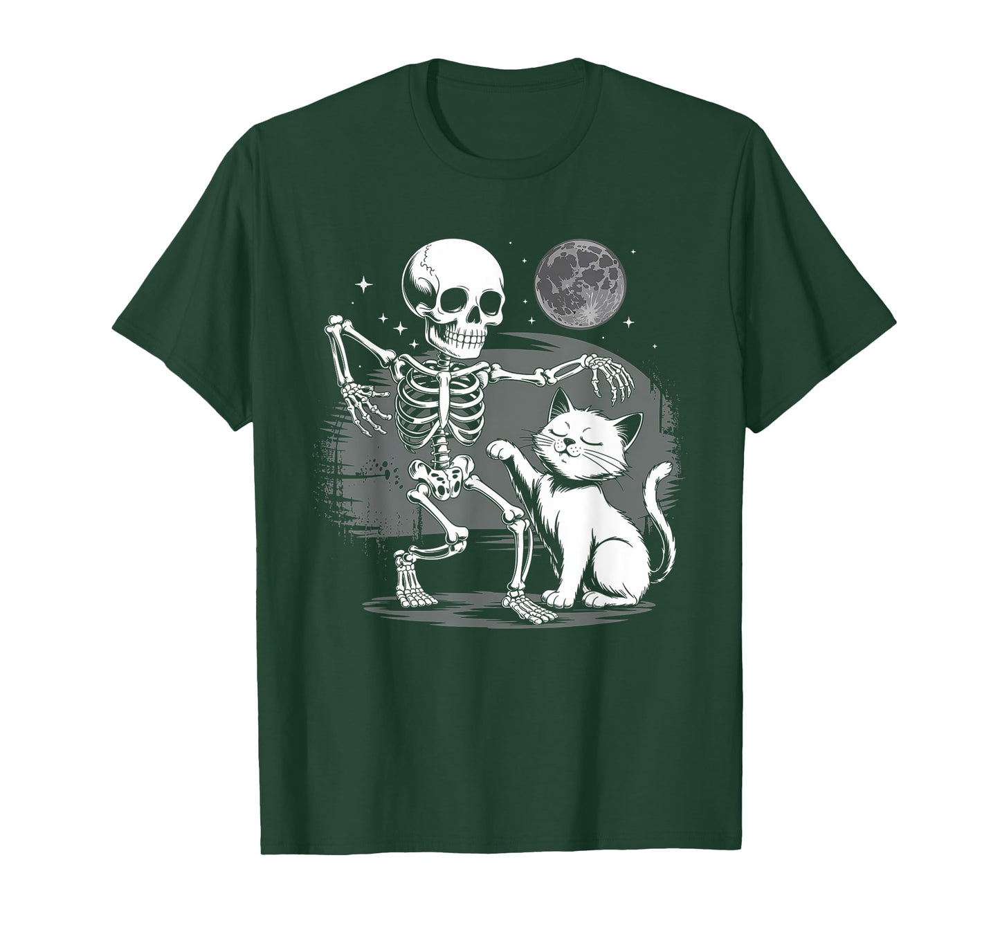 Skeleton Cat Skull Kitty Halloween Cat Lover Cute Goth T-Shirt